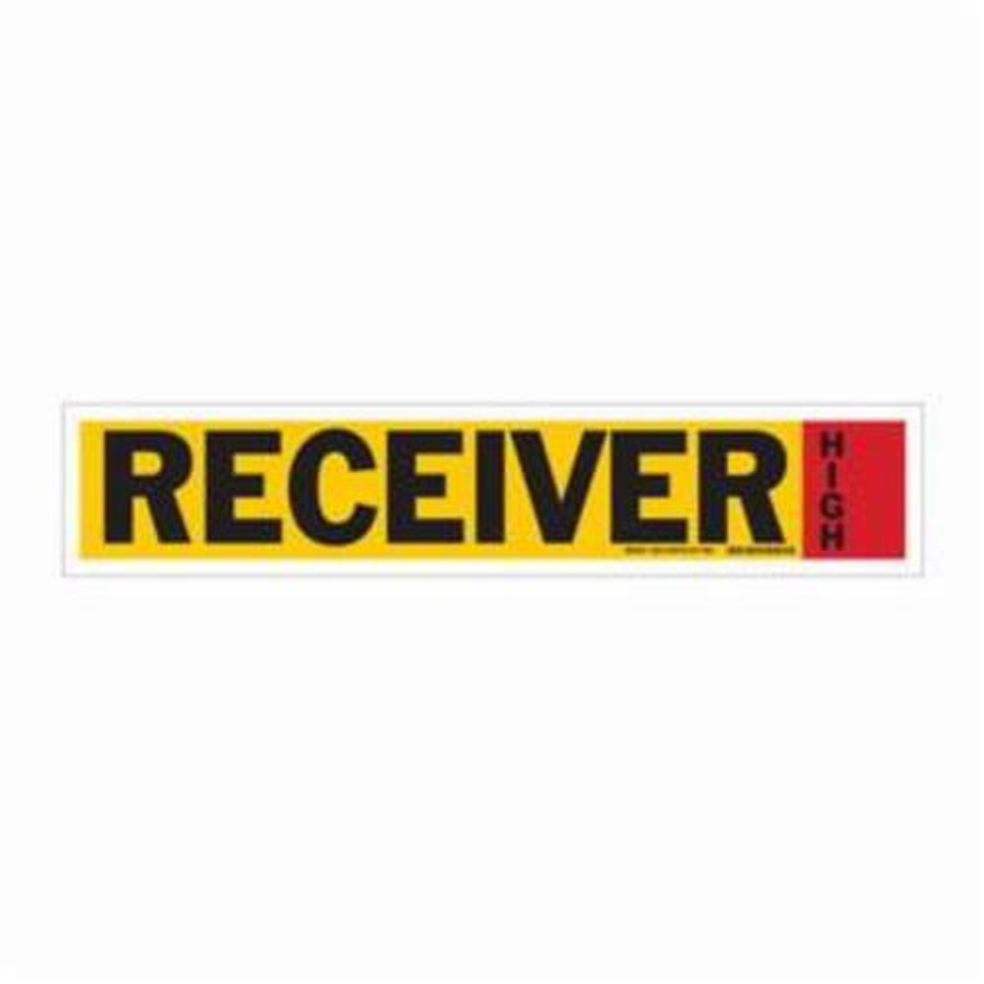 Marqueur pour tuyau «Receiver» pour ammoniac (IIAR), Autocollant, 4" h x 24" la, Noir sur jaune