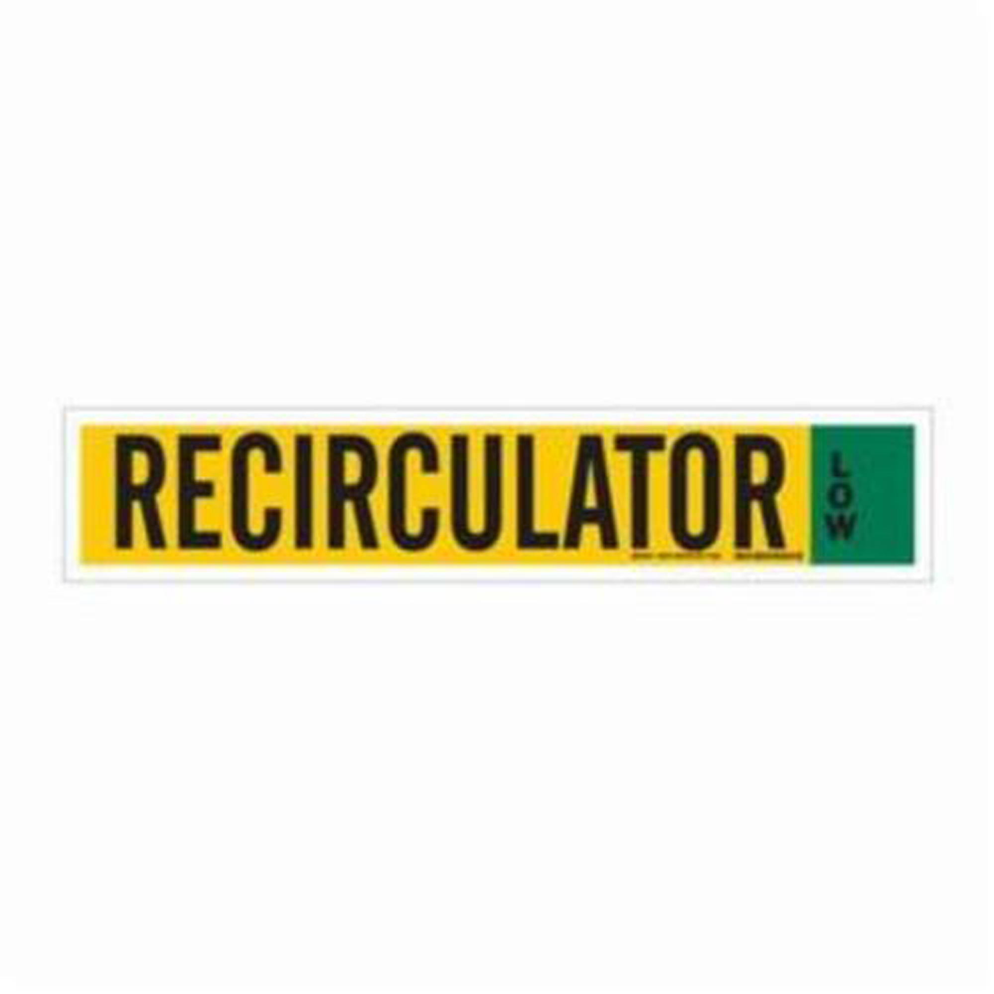 Marqueur pour tuyau «Recirculator» pour ammoniac (IIAR), Autocollant, 4" h x 24" la, Noir sur jaune