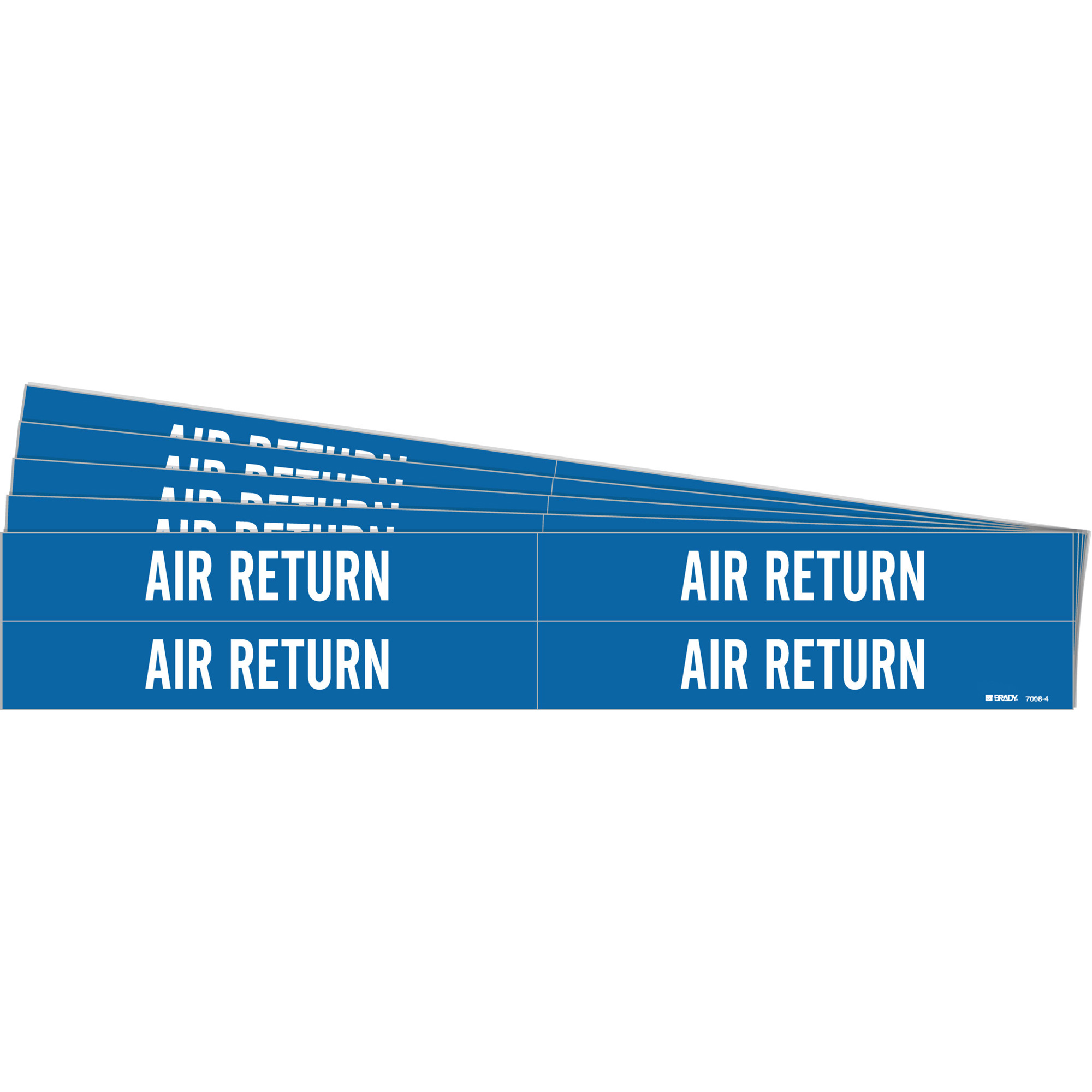 Marqueurs de tuyau «Air Return», Autocollant, 1-1/8" h x 7" la, Blanc/bleu