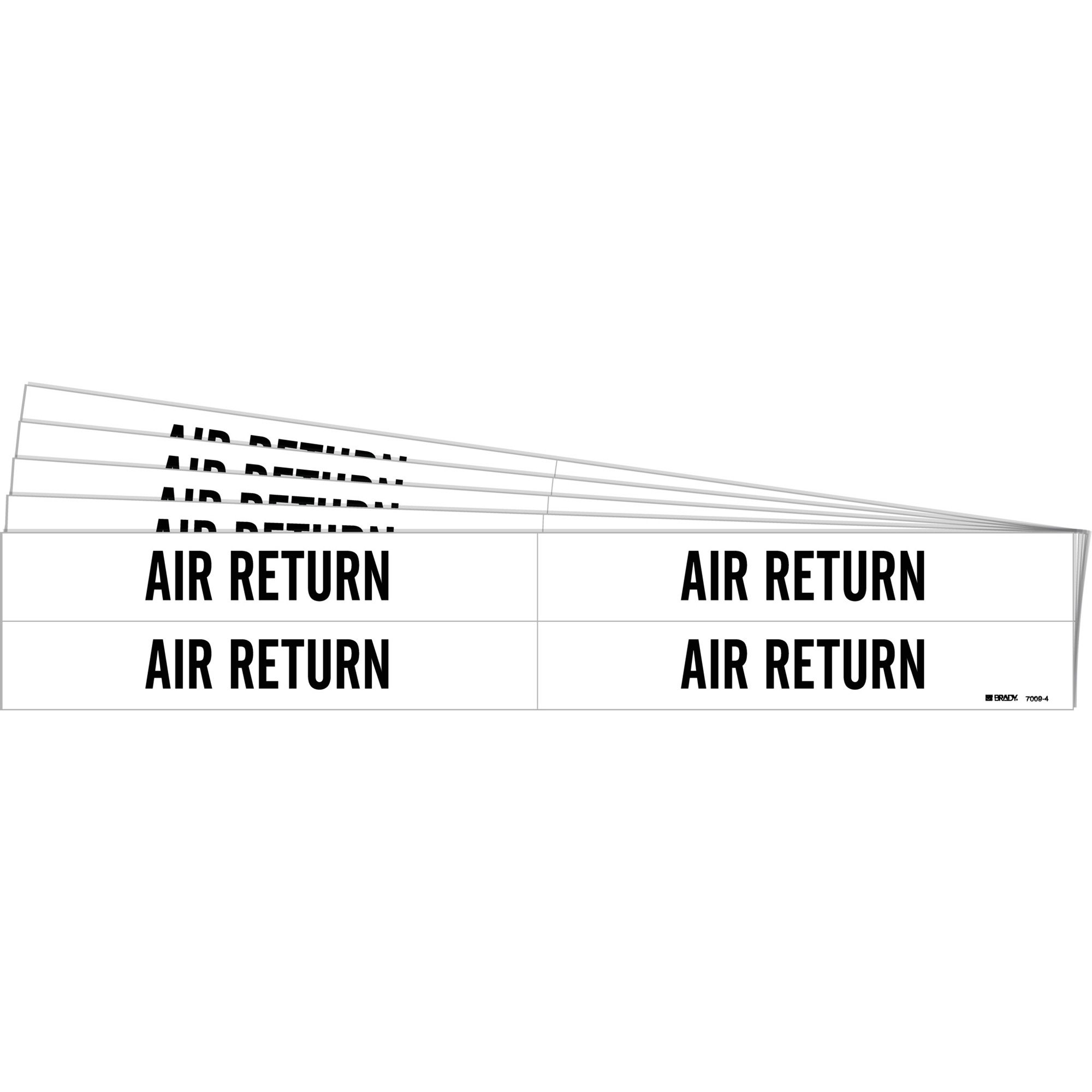 Marqueurs de tuyau «Air Return», Autocollant, 1-1/8" h x 7" la, Noir sur blanc