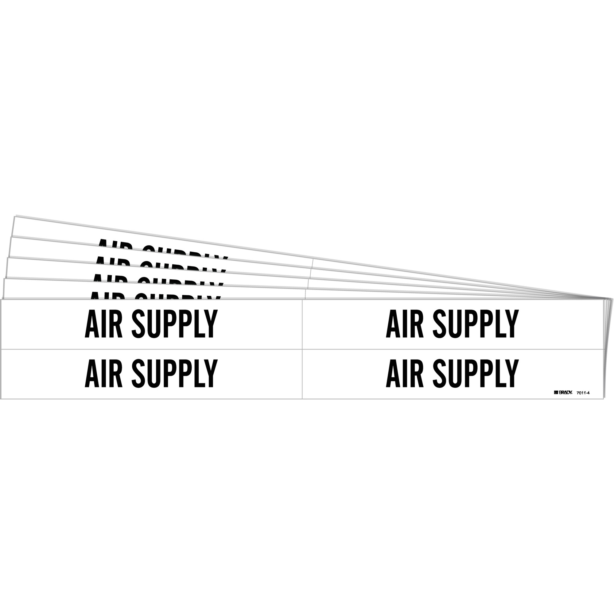 Marqueurs de tuyau «Air Supply», Autocollant, 1-1/8" h x 7" la, Noir sur blanc