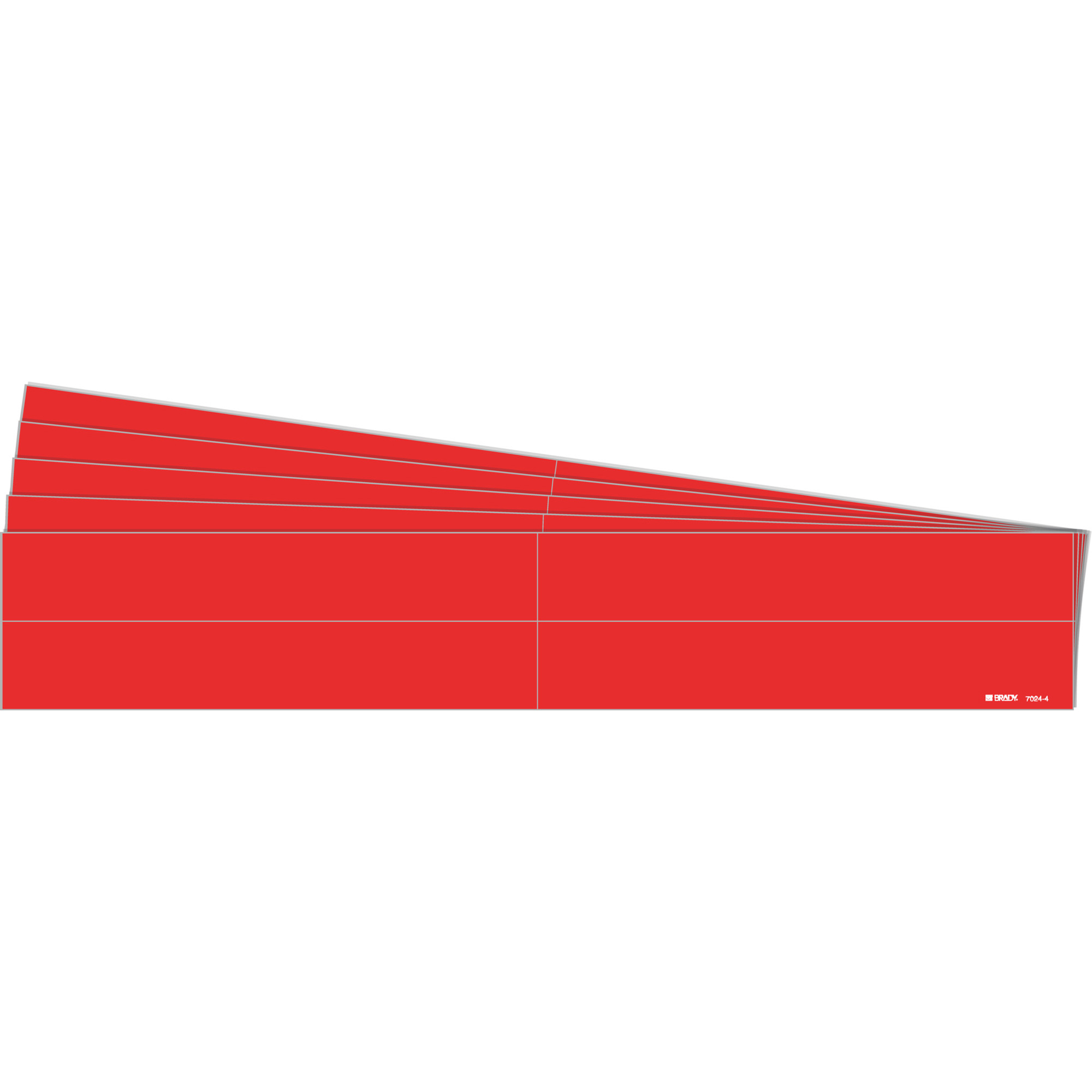 Marqueurs de tuyau avec espace vierge, Autocollant, 1-1/8" h x 7" la, Rouge