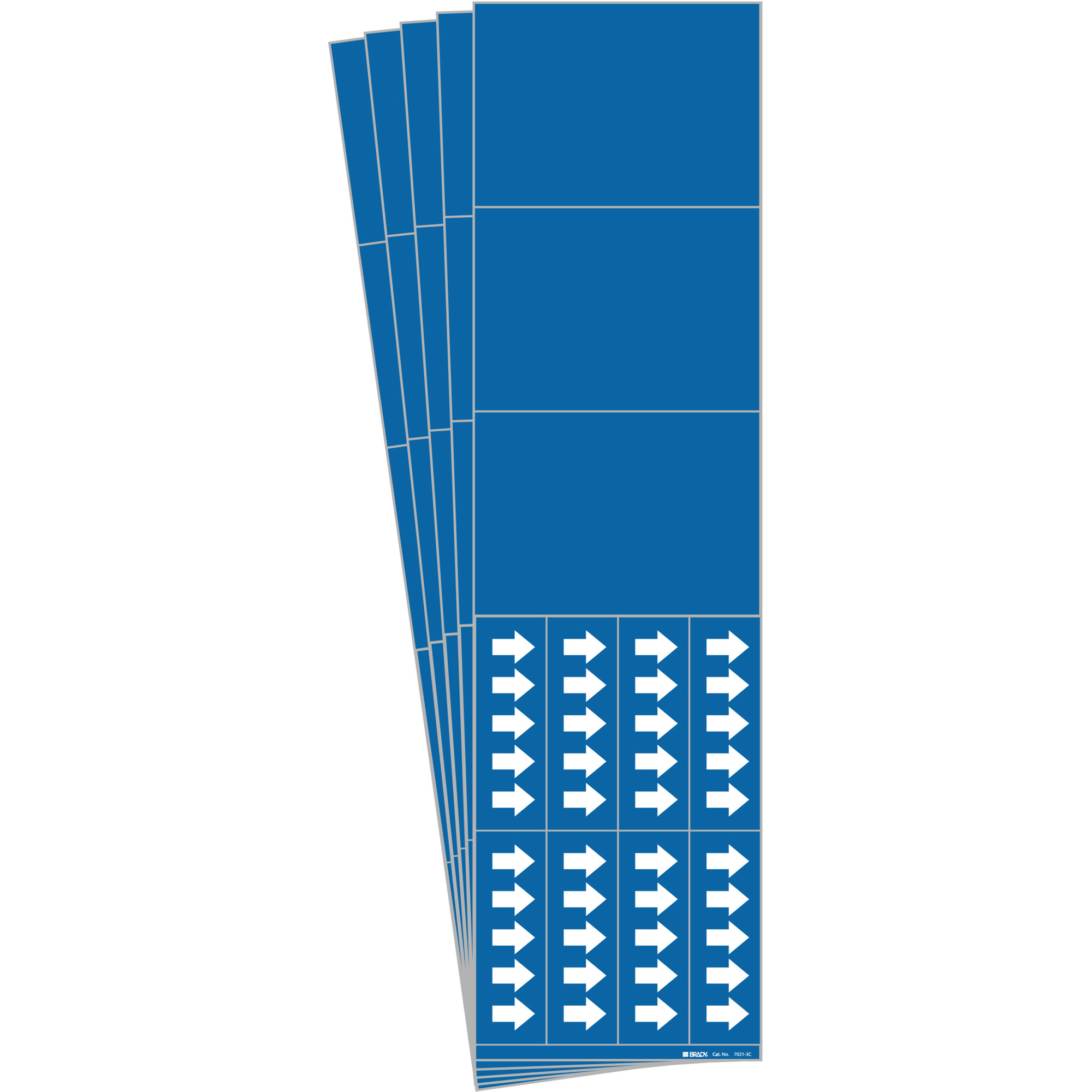 Marqueurs de tuyau avec espace vierge, Autocollant, 2-1/4" h x 2-3/4" la, Blanc/bleu