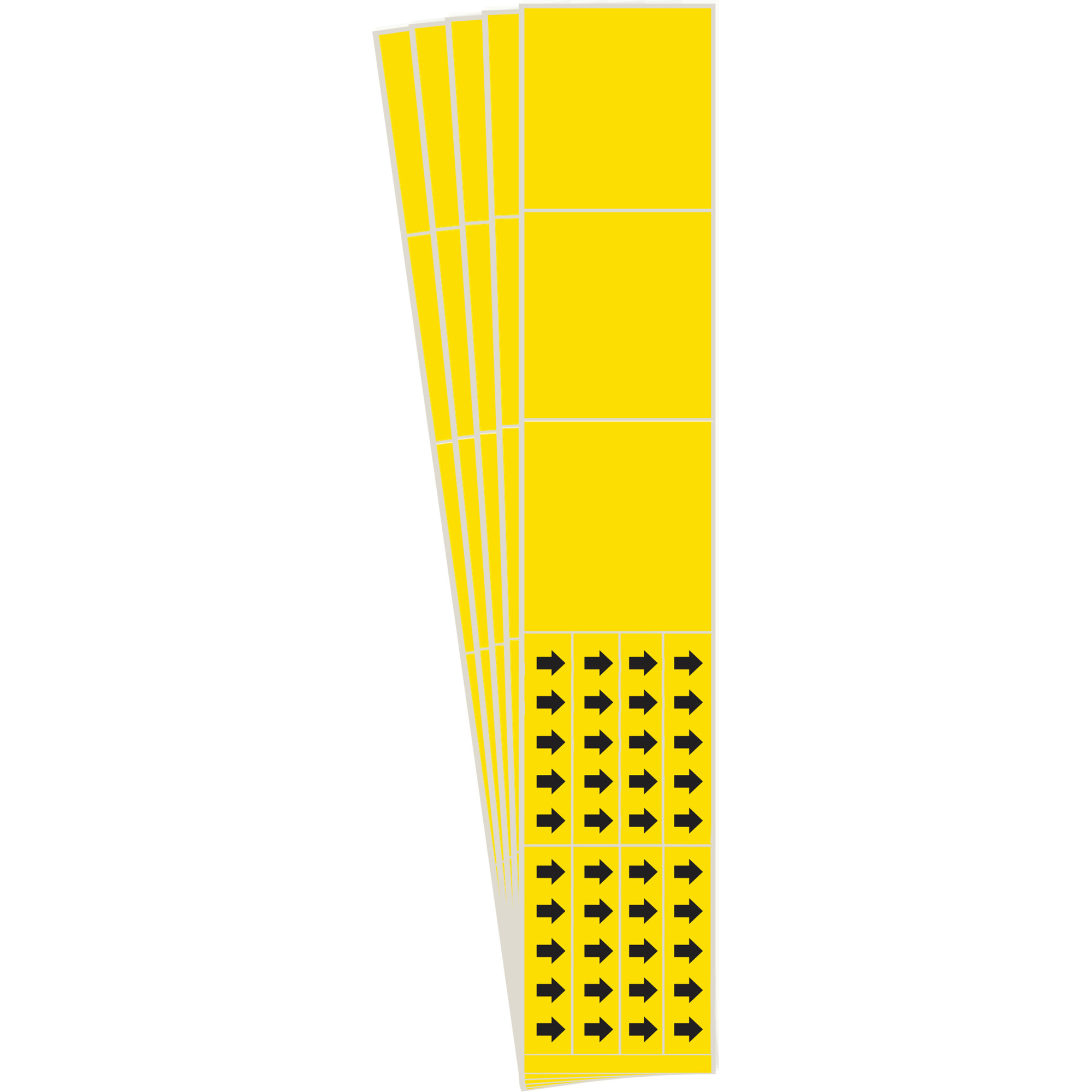 Marqueurs de tuyau avec espace vierge, Autocollant, 2-1/4" h x 2-3/4" la, Noir sur jaune