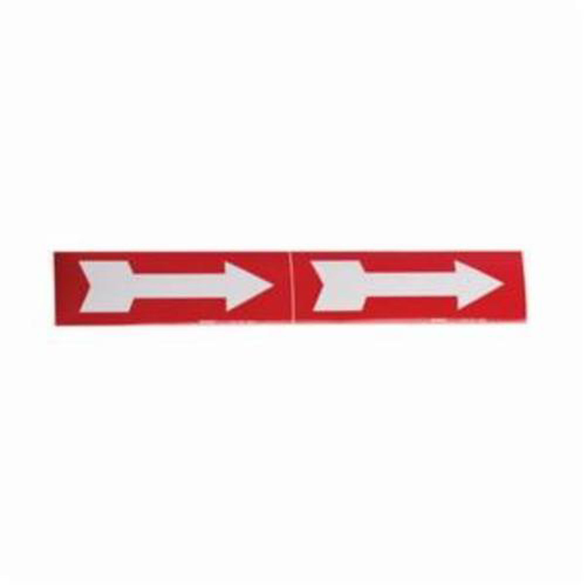 Marqueurs de tuyau avec flèches, Autocollant, 2-1/4" h x 7" la, Blanc/rouge