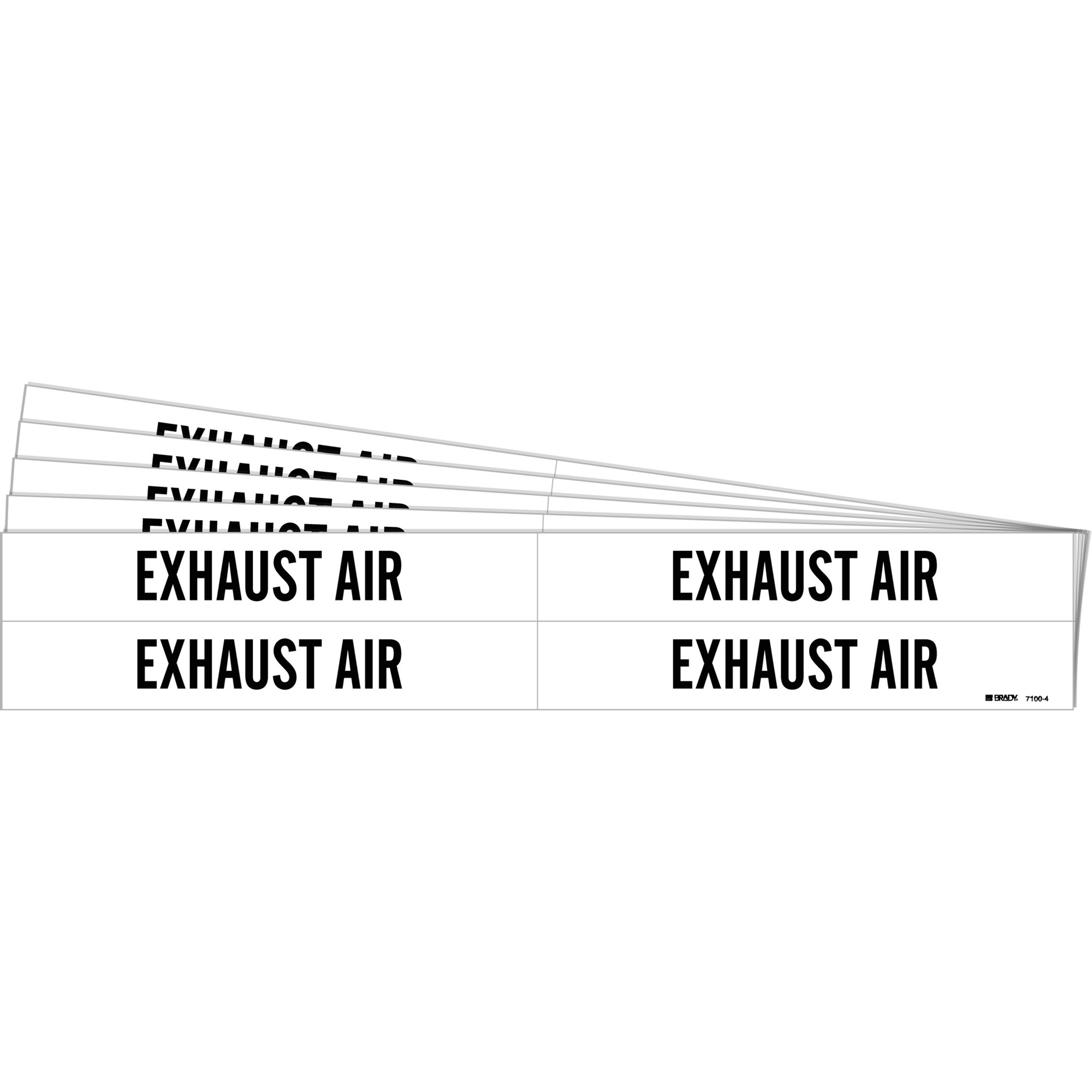 Marqueurs de tuyau «Exhaust Air», Autocollant, 1-1/8" h x 7" la, Noir sur blanc