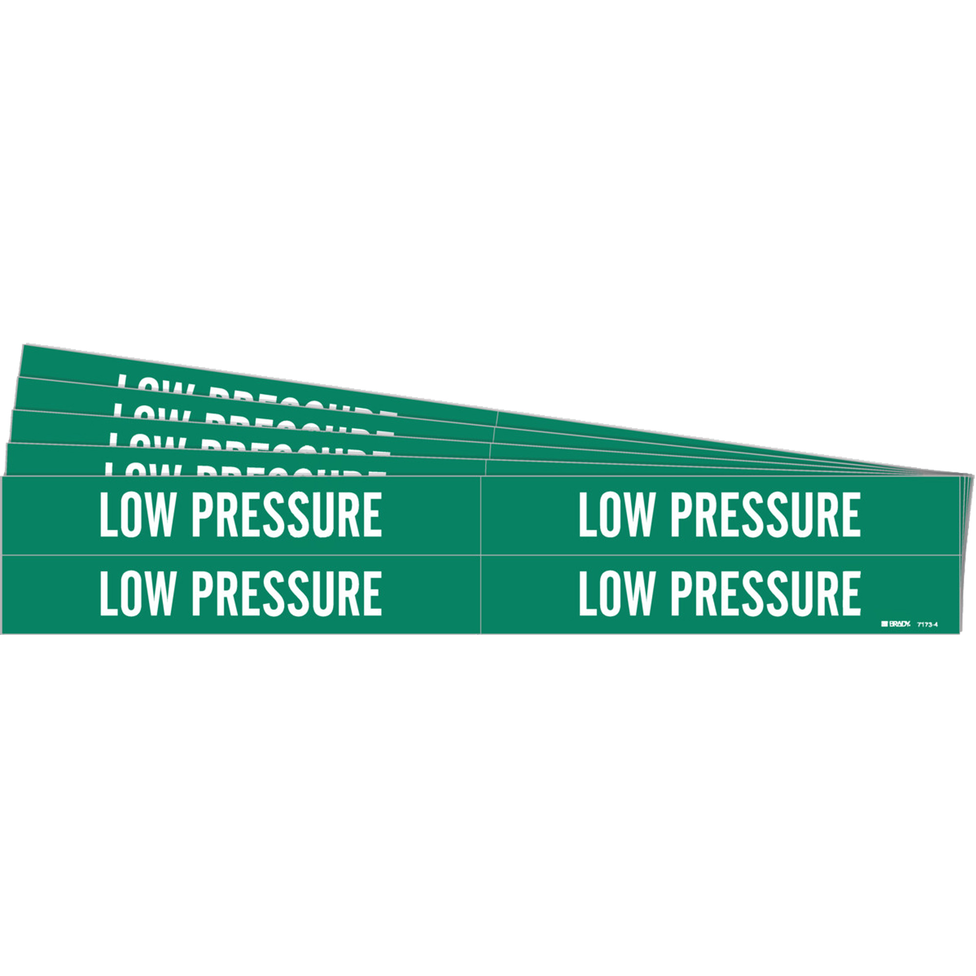 Marqueurs de tuyau «Low Pressure», Autocollant, 1-1/8" h x 7" la, Noir sur jaune