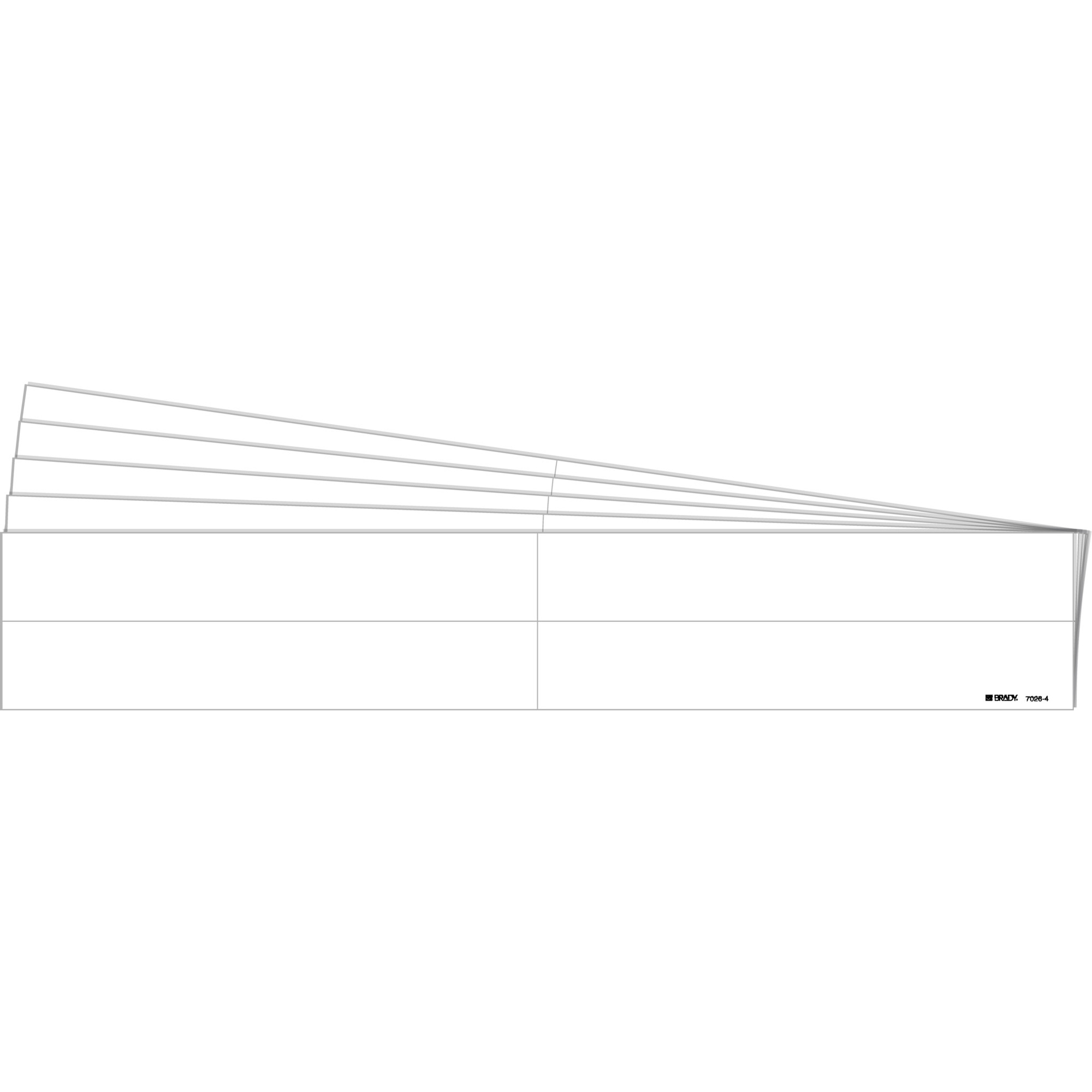 Marqueurs de tuyau vierges, Autocollant, 1-1/8" h x 7" la, Blanc