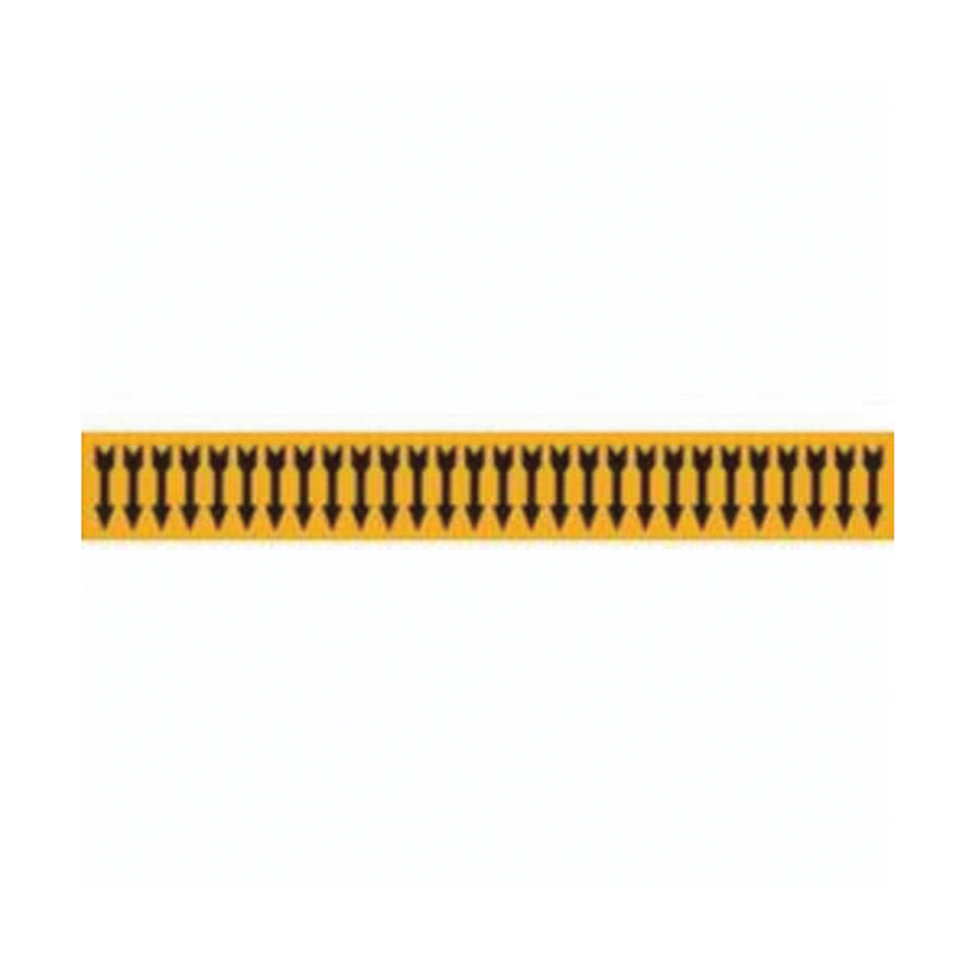 Marqueurs pour tuyau avec flèche pour semi-conducteurs et tuyaux de produits chimiques, Autocollant, 1/2" h x 2-1/4" la, Noir/orange