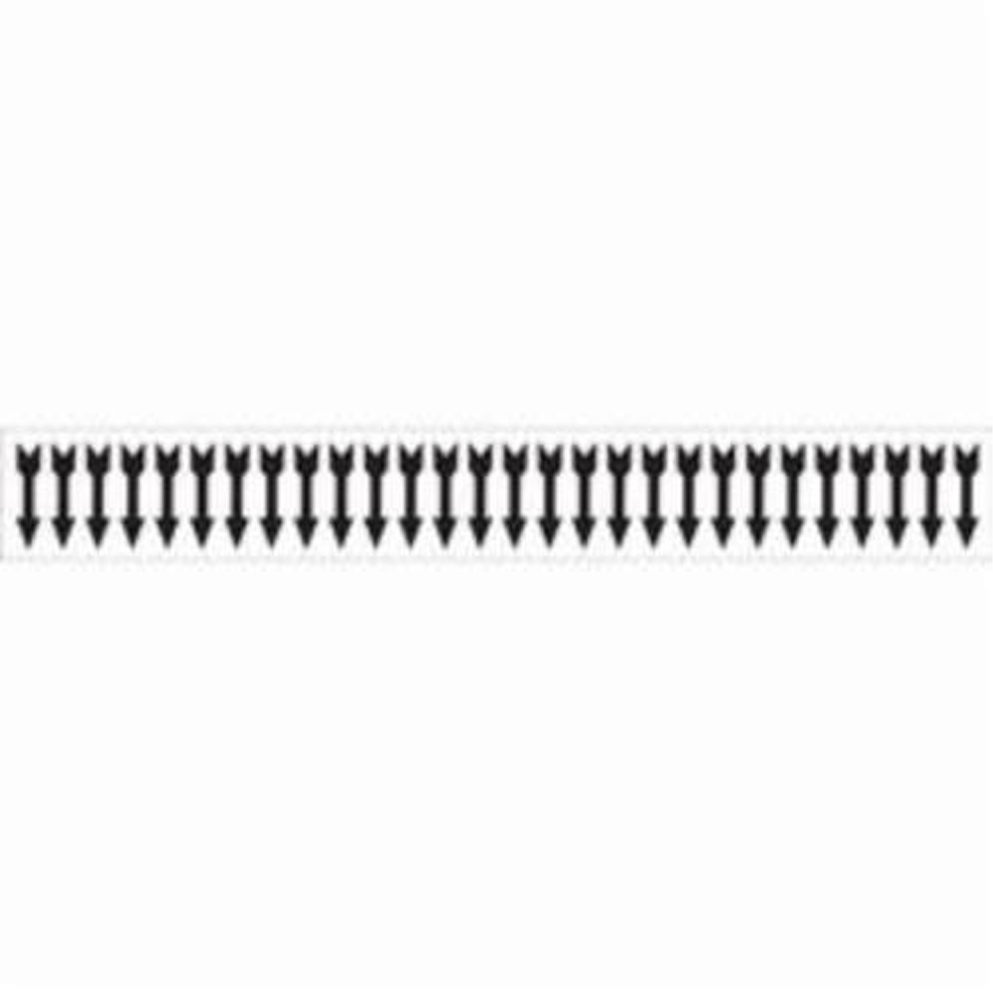 Marqueurs pour tuyau avec flèche pour semi-conducteurs et tuyaux de produits chimiques, Autocollant, 1/2" h x 2-1/4" la, Noir sur blanc