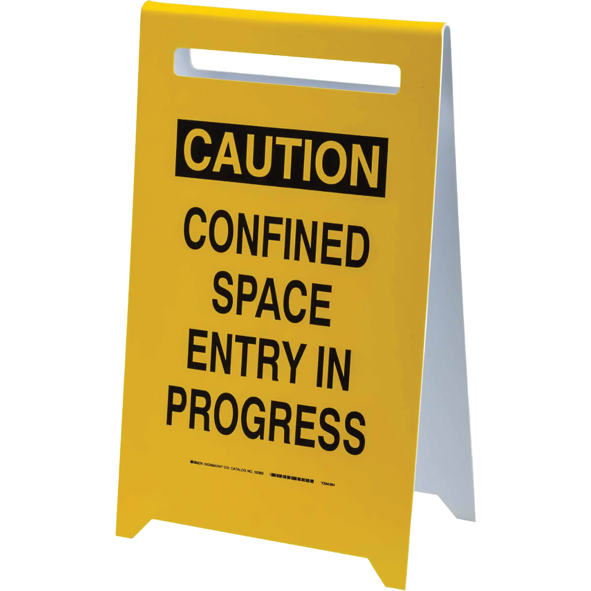 Panneau de sol “Caution Confined Space Entry In Progress”, Anglais