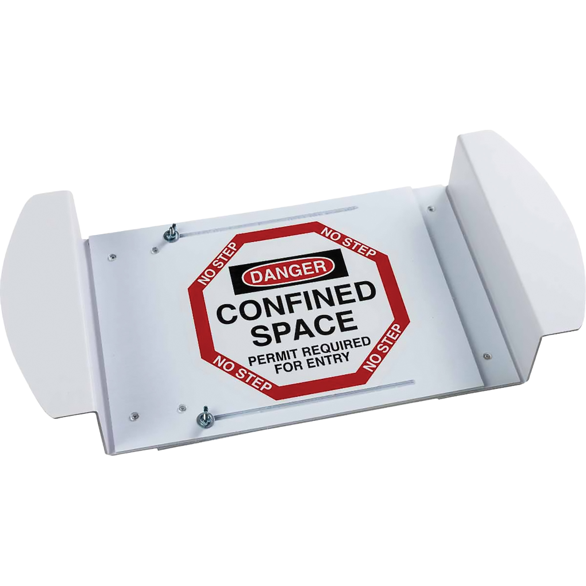 Panneau pour trou d'homme "Danger Confined Space Permit Required For Entry", 21" x 30", Polystyrène, Anglais