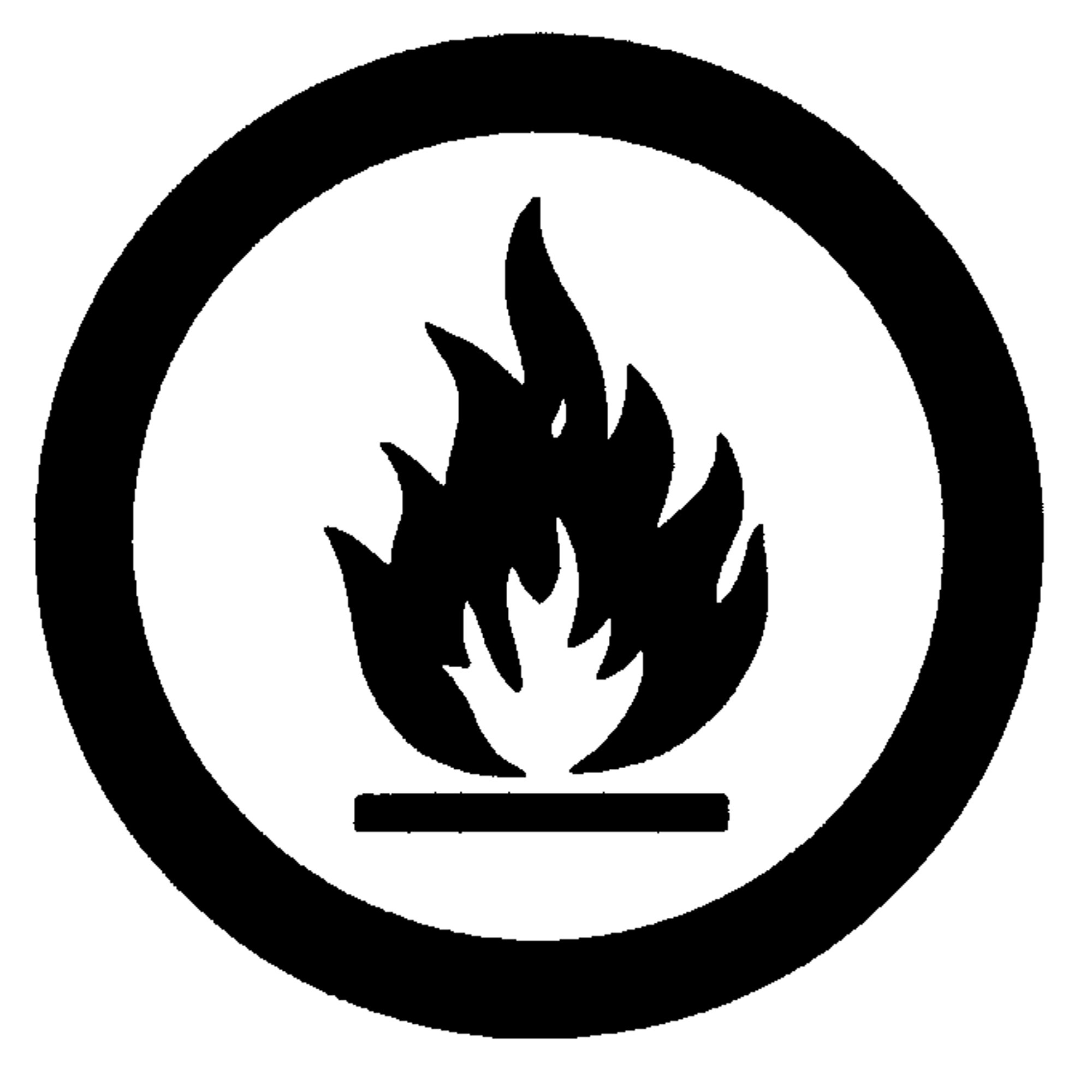 Pictogramme SIMDUT - Inflammable/combustible, Vinyle, Feuille, 1-1/4" lo x 1-1/2" la