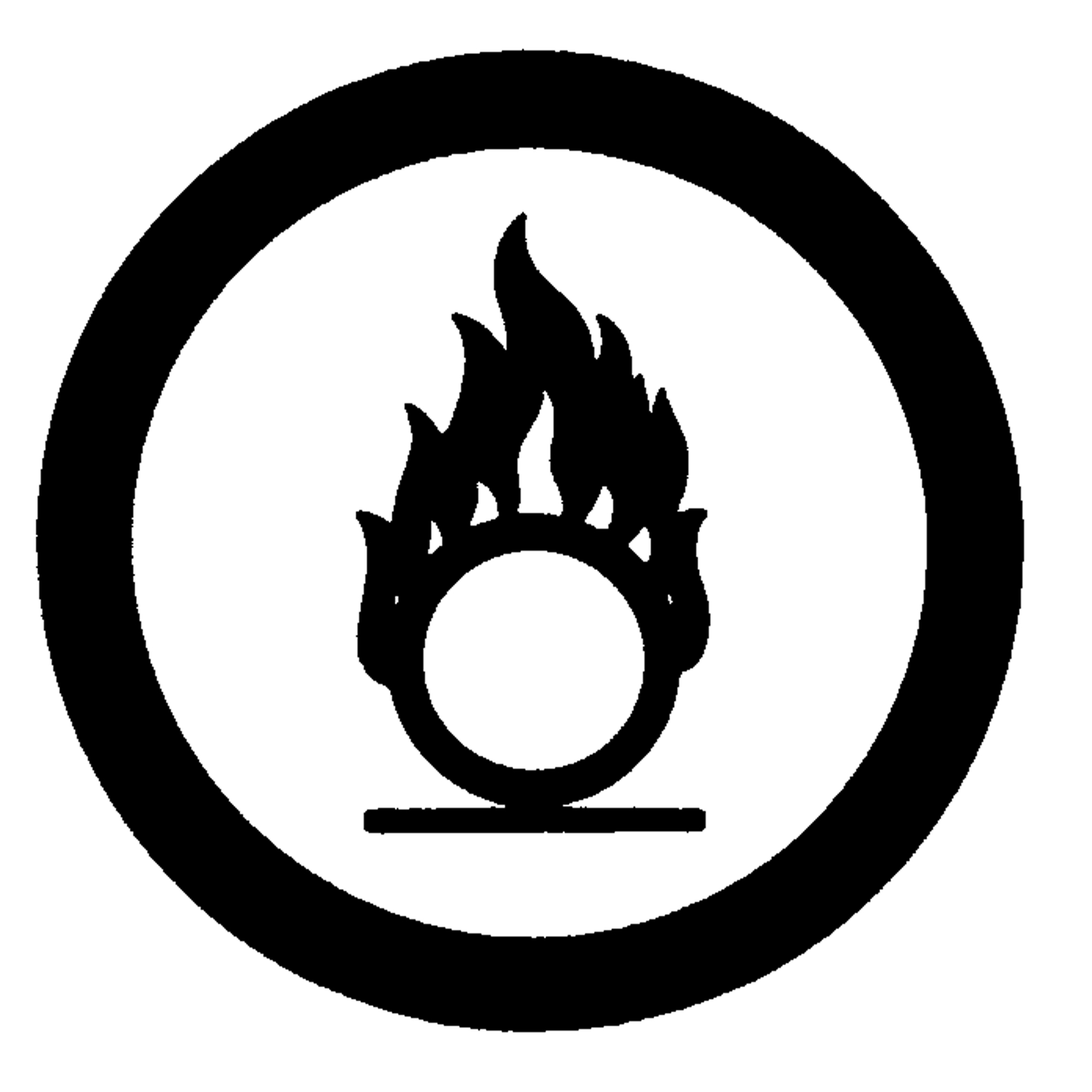 Pictogramme SIMDUT - Oxydant, Vinyle, Feuille, 5/16" lo x 5/16" la