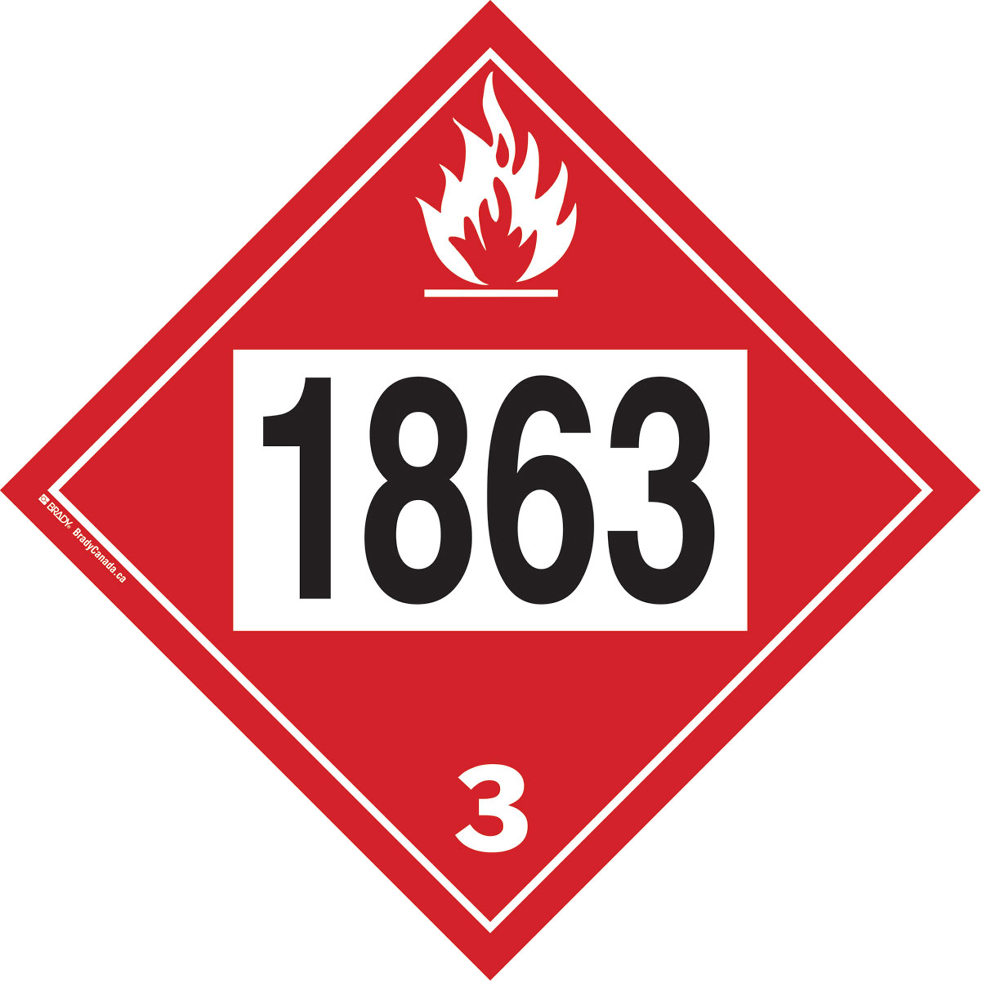 Plaque-étiquette TMD 1863 pour liquide inflammable carburant aviation, Plastique