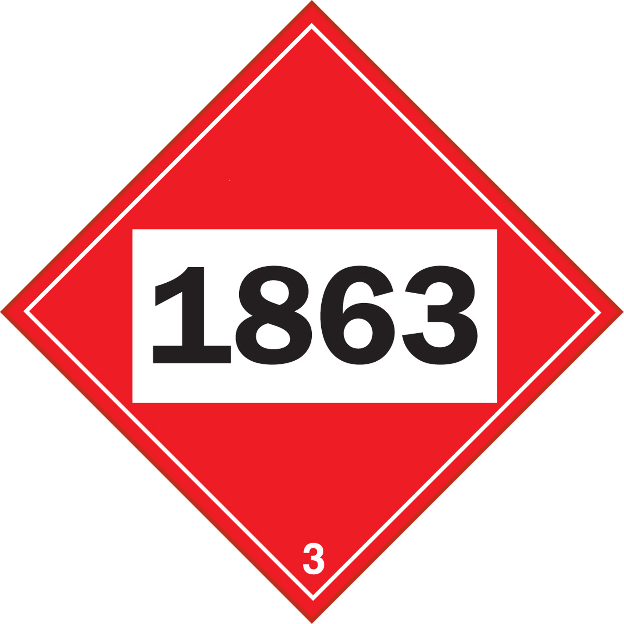 Plaque-étiquette TMD 1863 pour liquide inflammable carburant aviation, Plastique