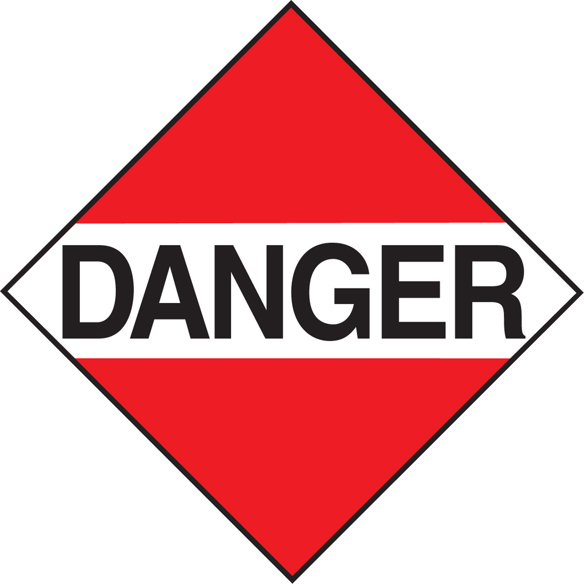 Plaque-étiquette TMD divers dangers, Vinyle