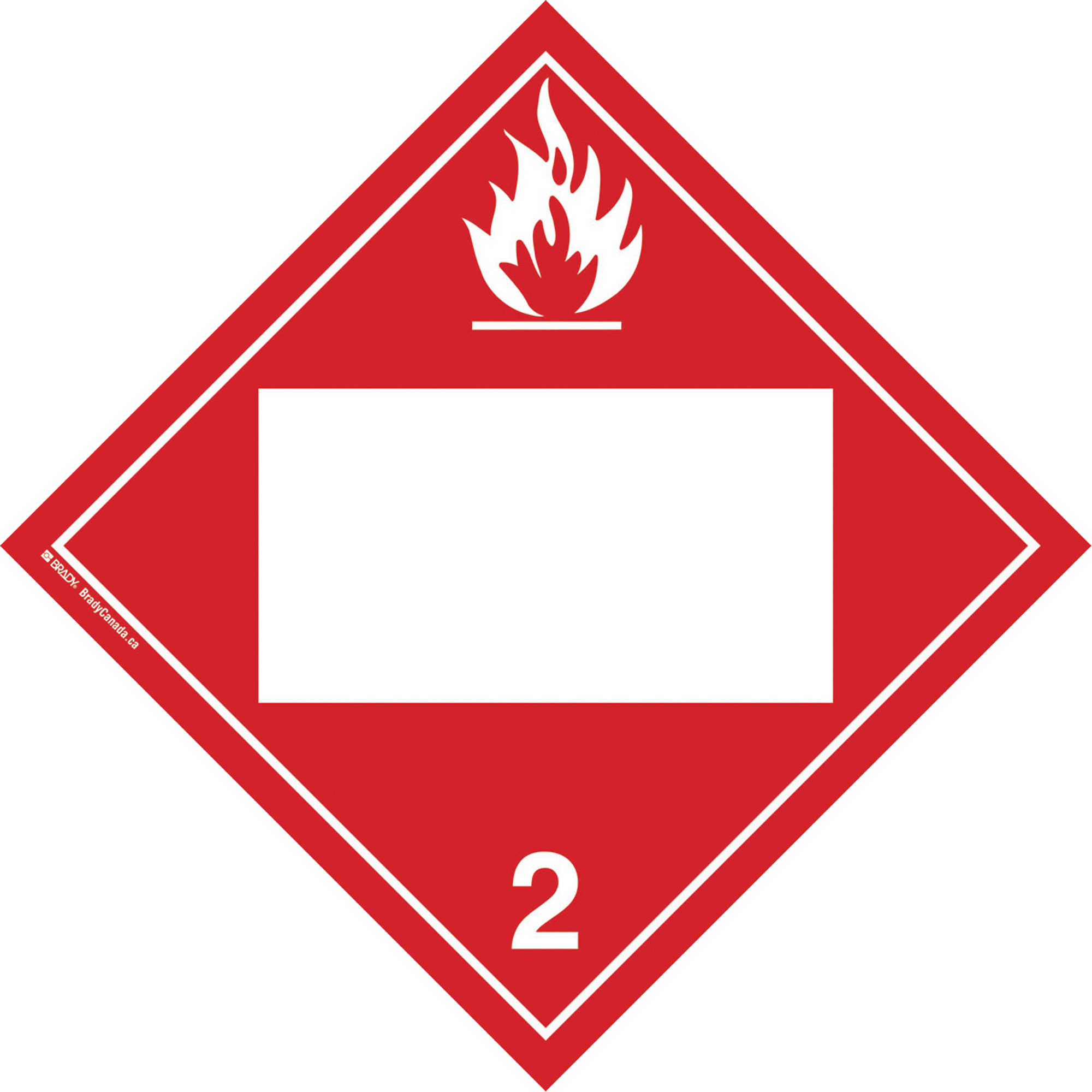 Plaque-étiquette TMD gaz inflammable, Plastique