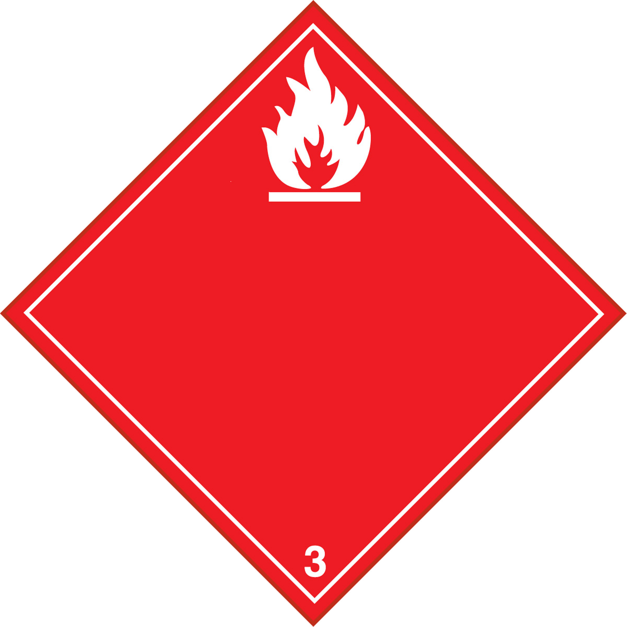 Plaque-étiquette TMD gaz inflammable, Vinyle adhésif