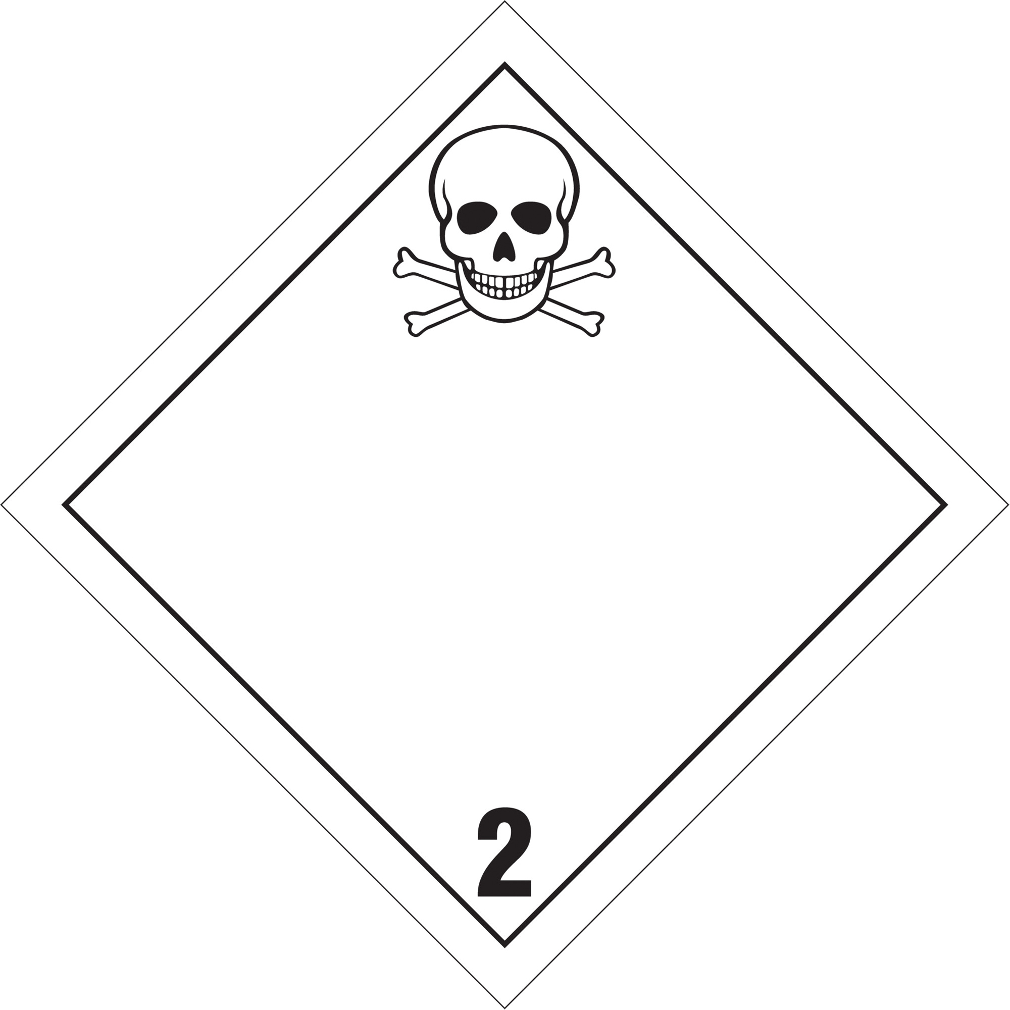 Plaque-étiquette TMD gaz toxique, Plastique