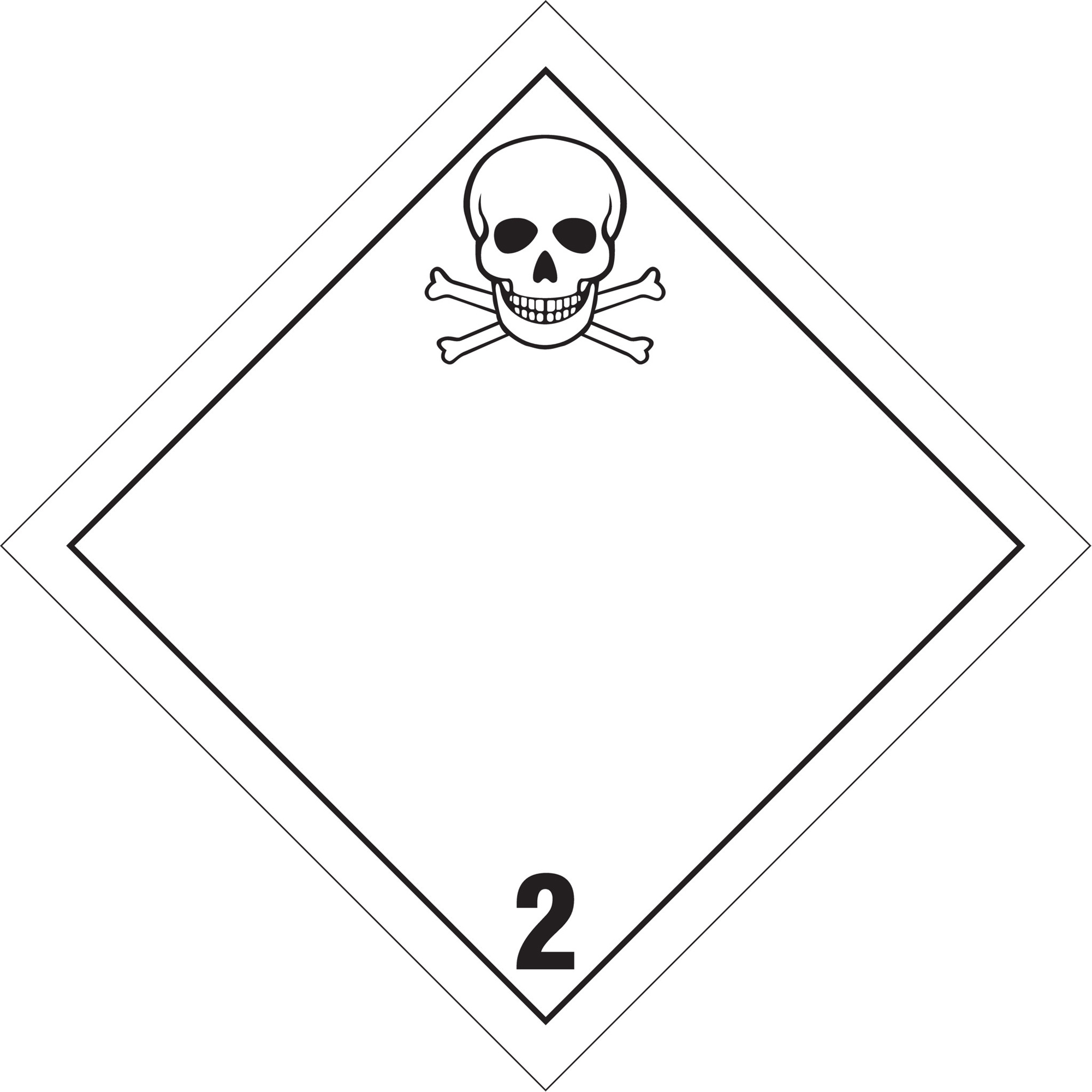 Plaque-étiquette TMD gaz toxique, Plastique