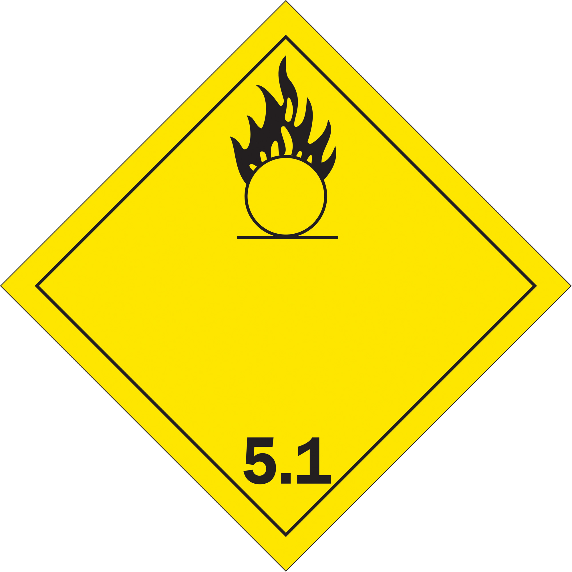 Plaque-étiquette TMD oxidant, Vinyle adhésif