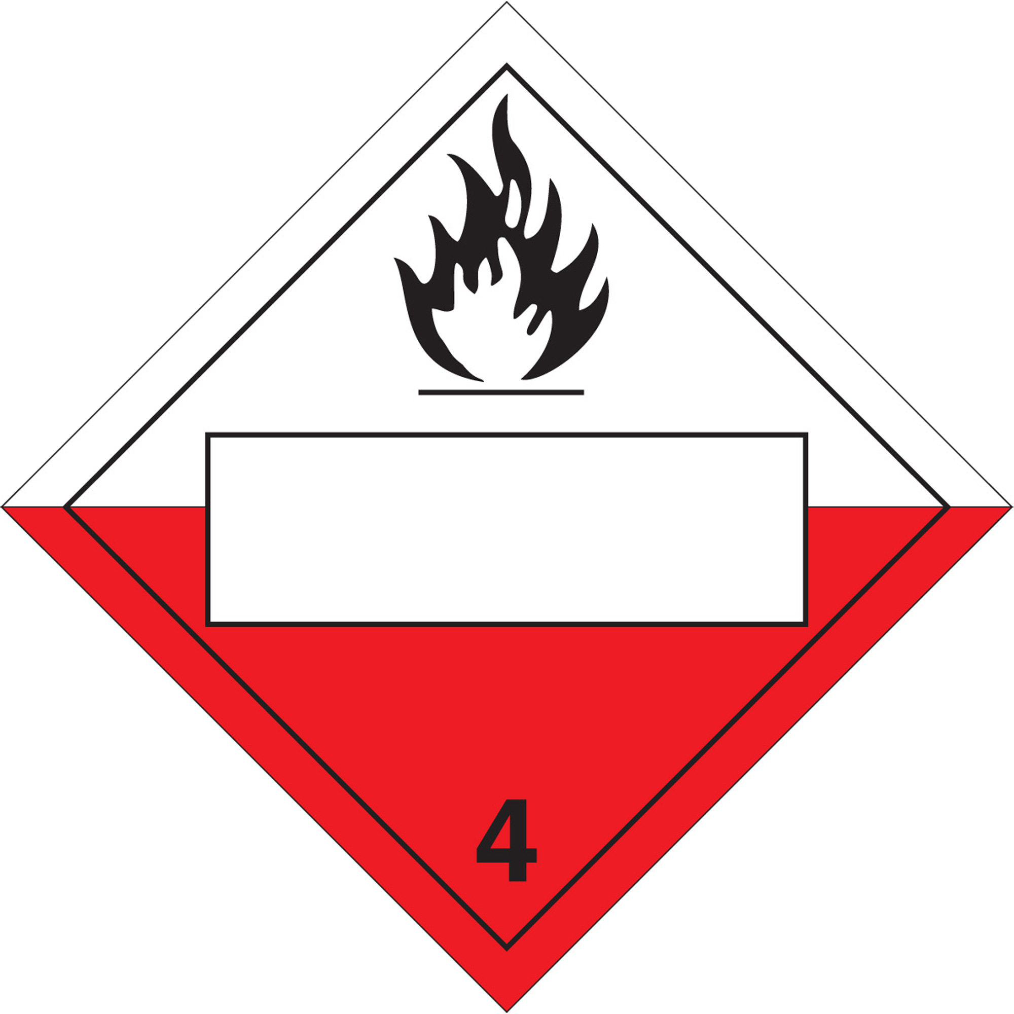 Plaque-étiquette TMD pour matériaux auto-inflammables, Plastique