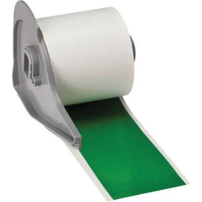 Ruban adhésif permanent toutes saisons pour étiquettes, Vinyle, Vert, Largeur de 2"