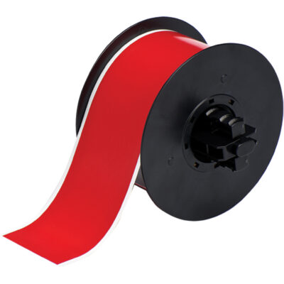 Ruban B-569 à faible teneur en halogénures, Polyester, Rouge, Largeur de 1,125"