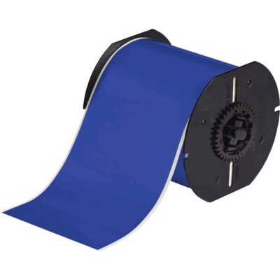 Ruban B-595 pour usage intérieur/extérieur, Vinyle, Bleu, Largeur de 4"