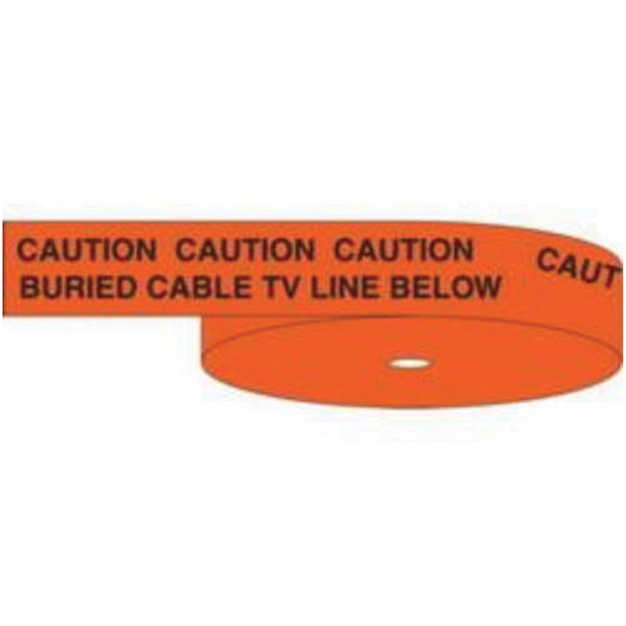 Ruban d'avertissement de danger souterrain «Buried Cable TV Line Below» IdentolineMD, 6" la x 1000' lo, Noir/orange