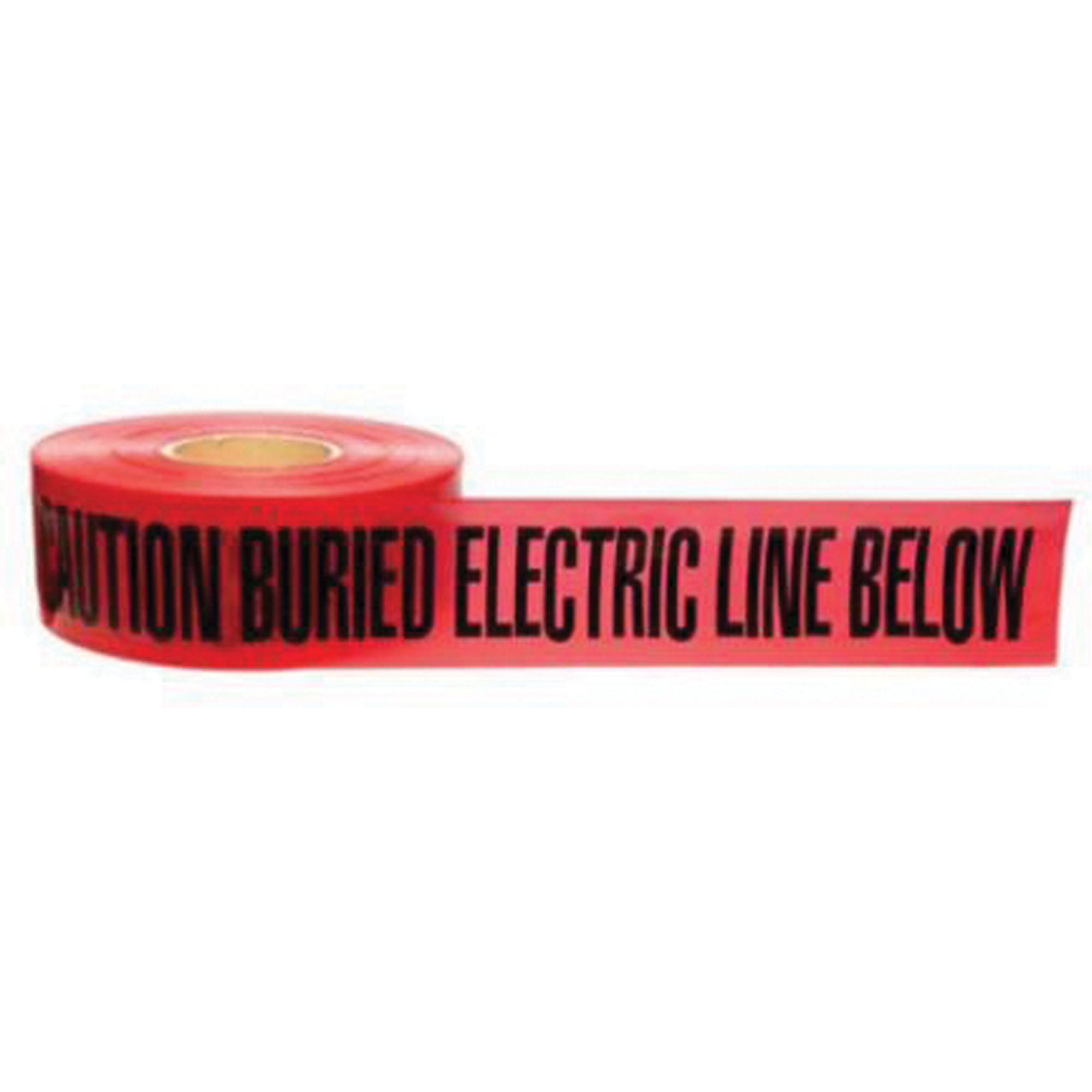 Ruban d'avertissement de danger souterrain «Buried Electric Line» IdentolineMD, 3" la x 1000' lo, Noir/rouge