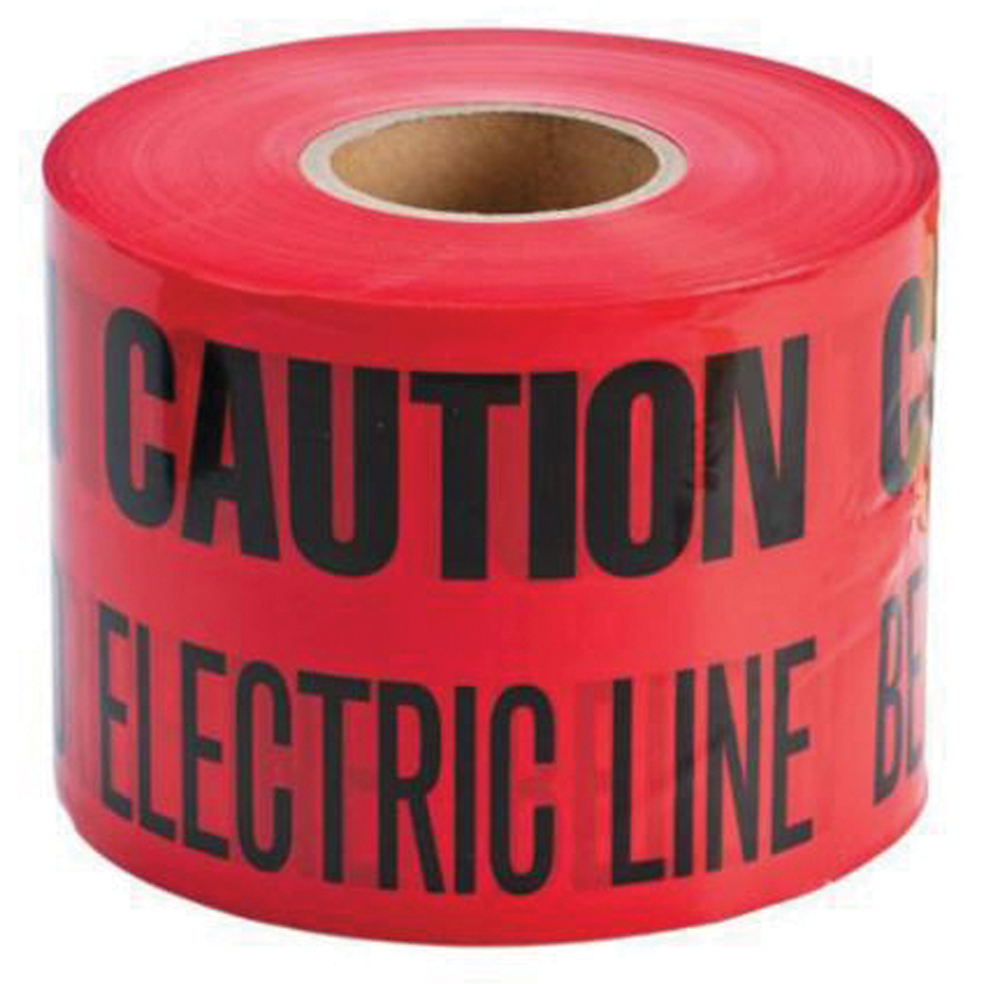 Ruban d'avertissement de danger souterrain «Buried Electric Line» IdentolineMD, 6" la x 1000' lo, Noir/rouge
