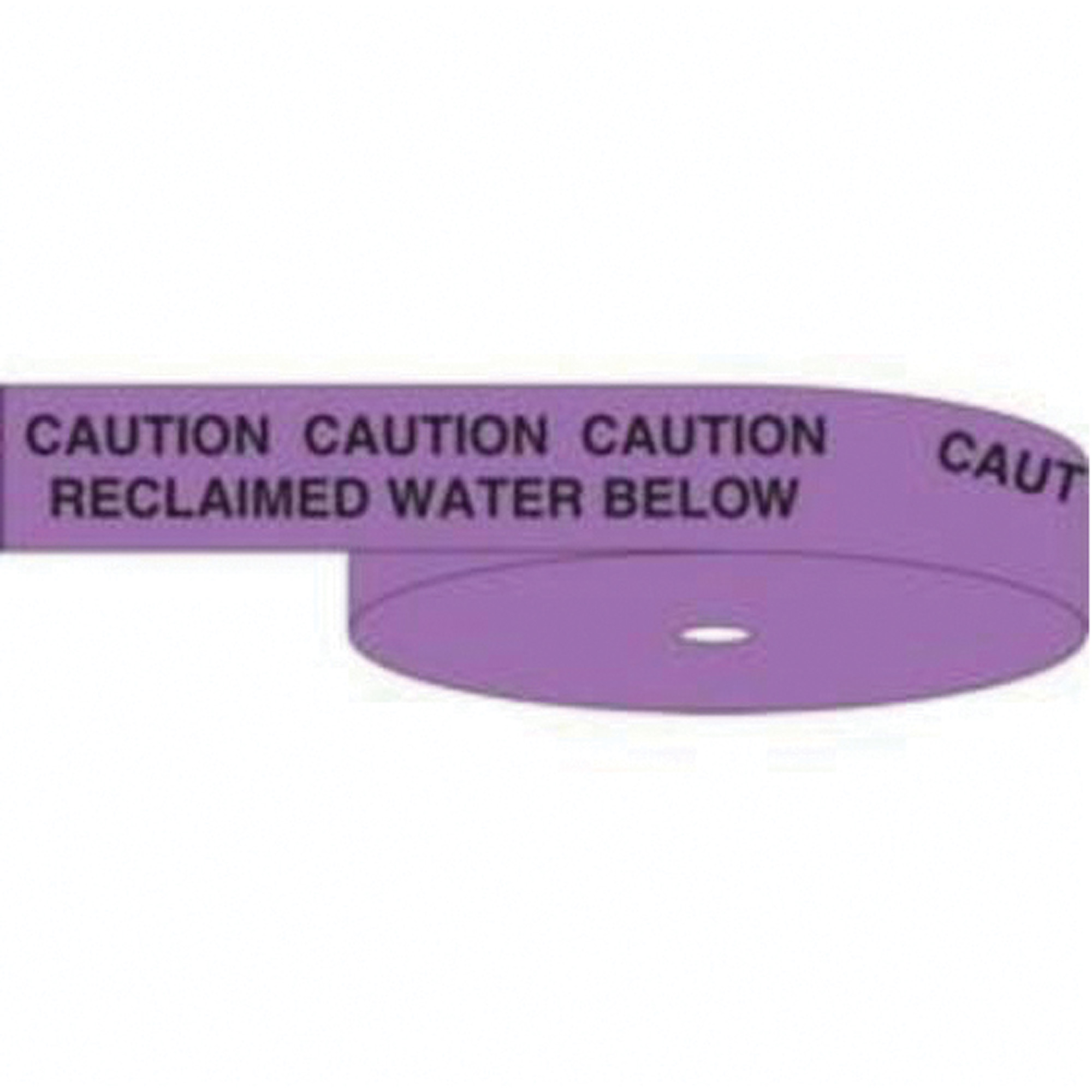 Ruban d'avertissement de danger souterrain «Buried Reclaimed Water Line» IdentolineMD, 6" la x 1000' lo, Noir sur mauve