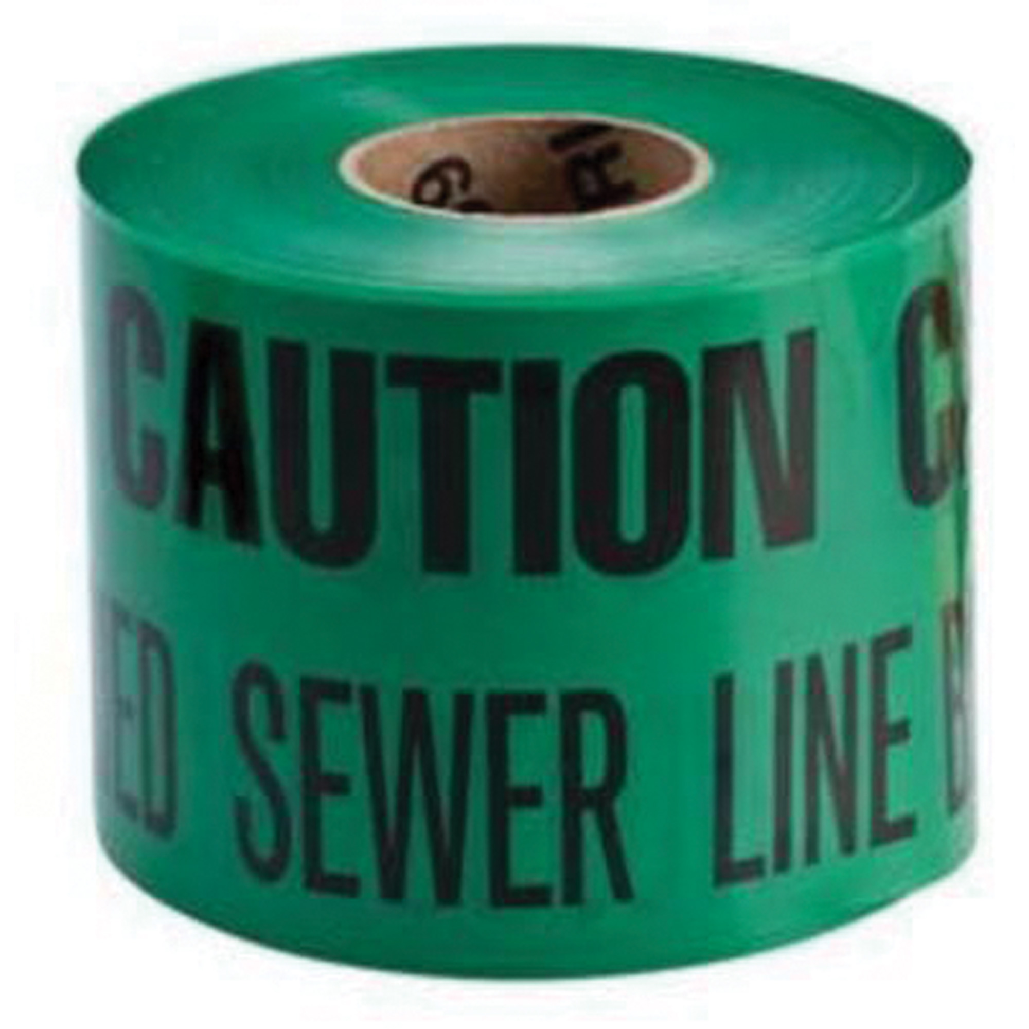 Ruban d'avertissement de danger souterrain «Buried Sewer Line» IdentolineMD, 6" la x 1000' lo, Noir sur vert