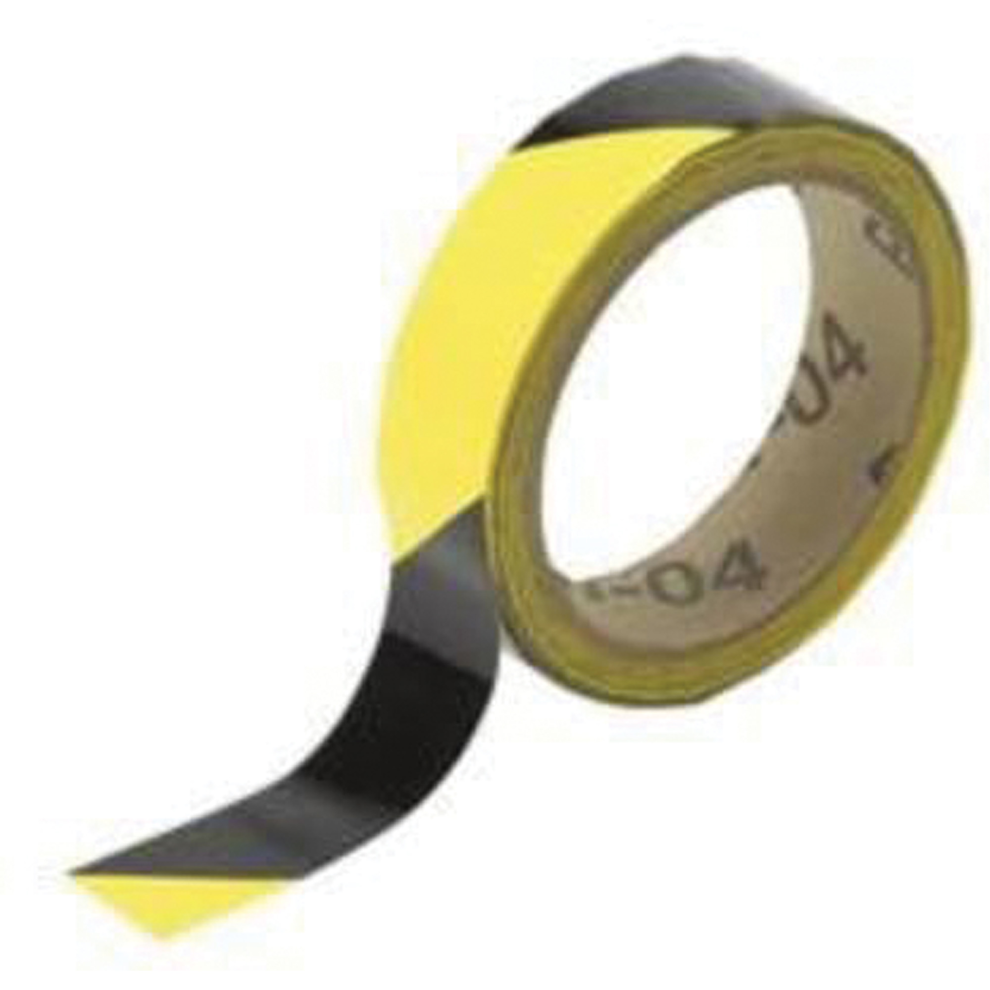 Ruban de marquage, 1" x 54', Vinyle, Noir et jaune