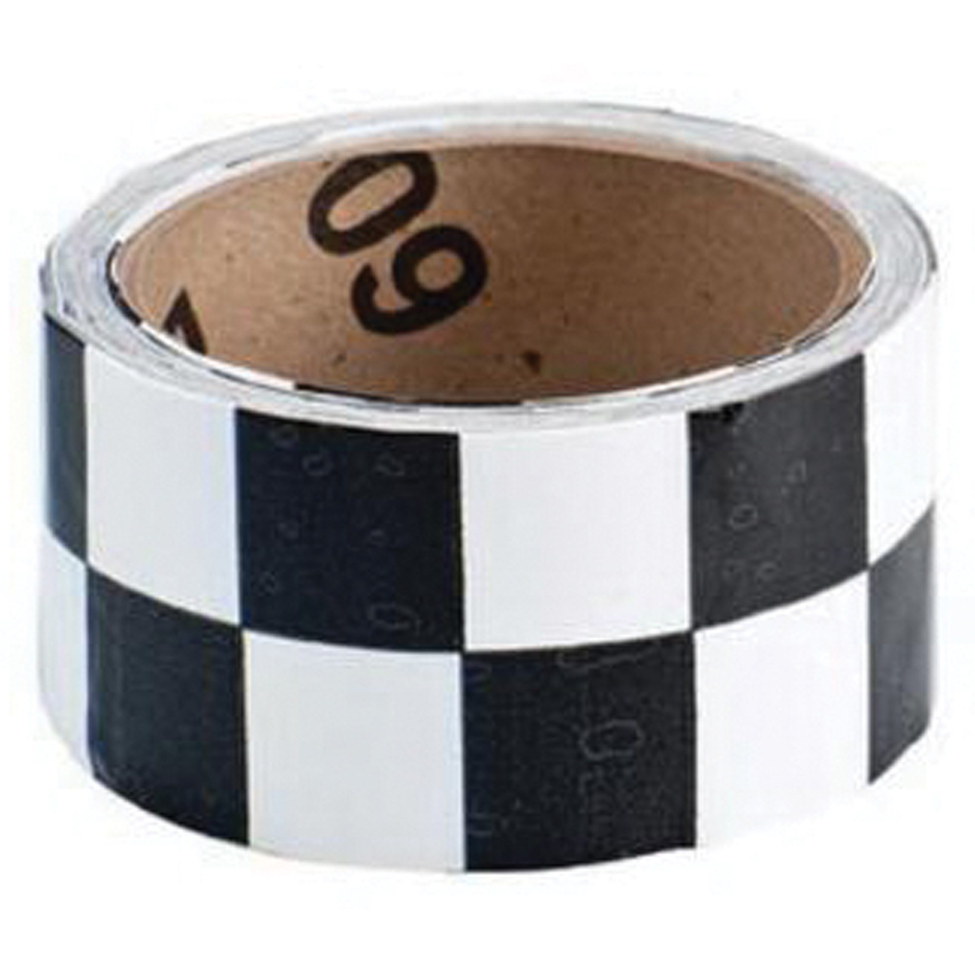 Ruban de marquage à carreaux, 2" x 54', Vinyle, Noir et blanc