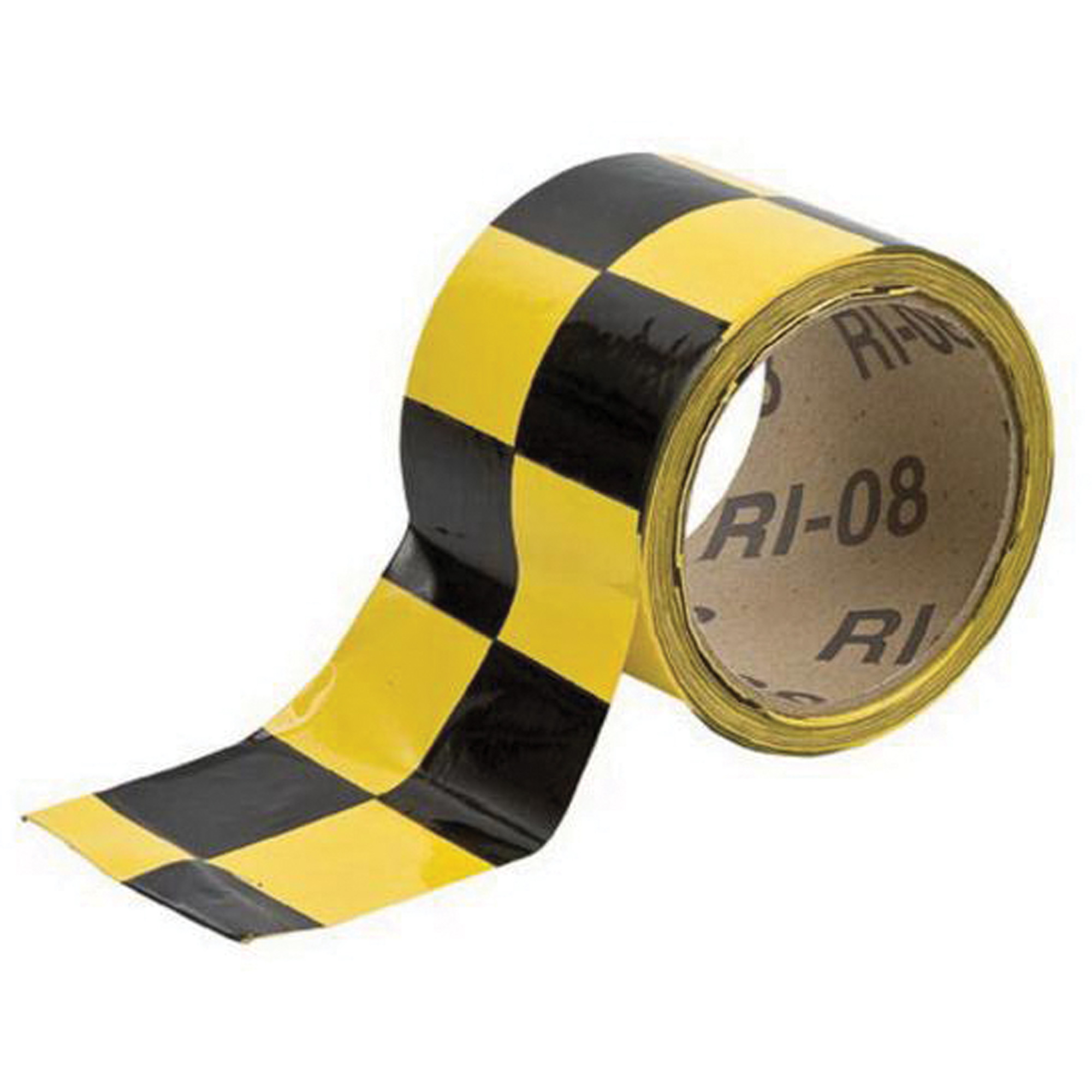 Ruban de marquage à carreaux, 3" x 54', Vinyle, Noir et jaune