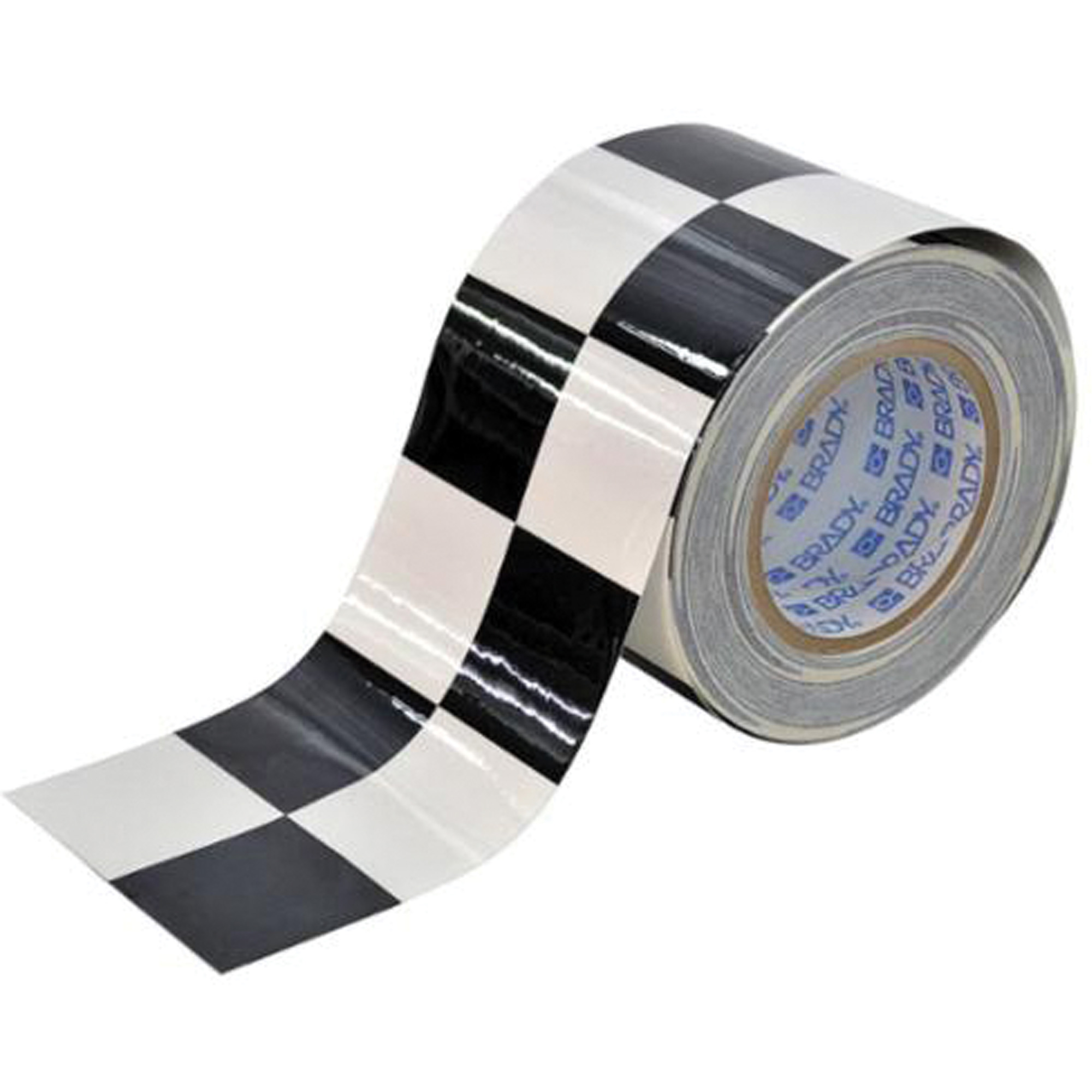 Ruban de marquage à carreaux pour planchers ToughStripeMD, 4" x 100', Polyester, Noir et blanc