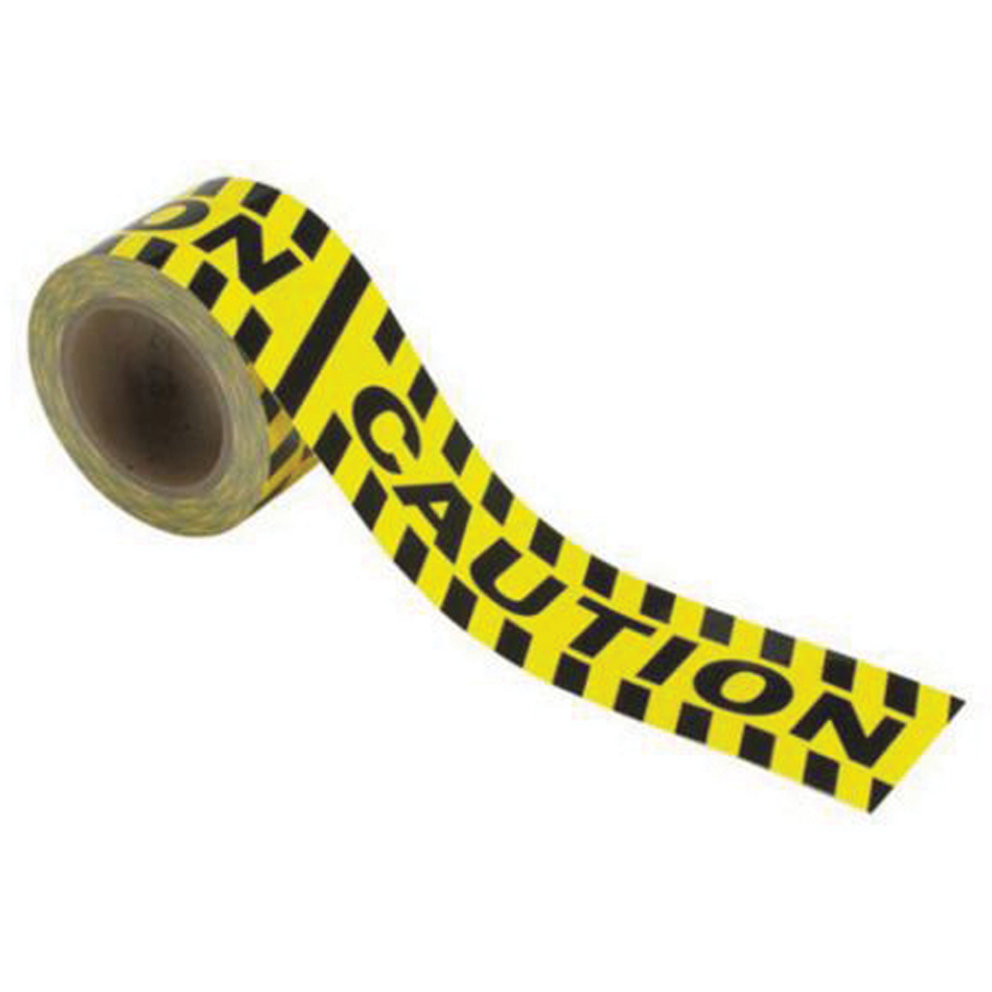 Ruban de marquage «Caution», 3" x 60', Vinyle, Noir et jaune