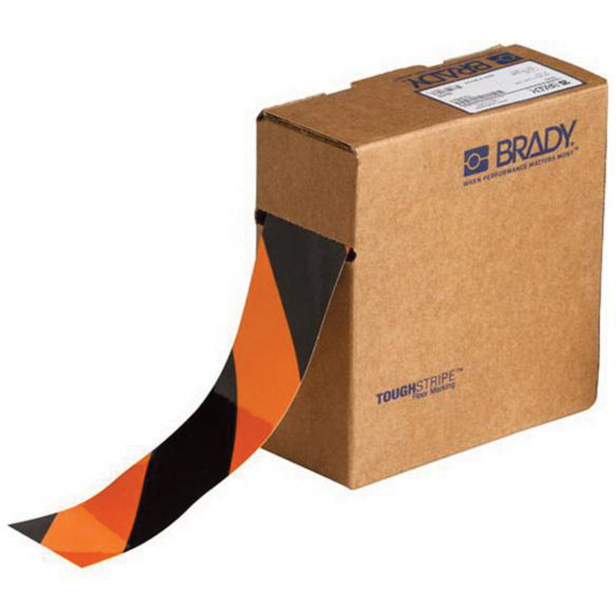 Ruban de marquage pour planchers ToughStripeMD, 2" x 100', Polyester, Noir et orange