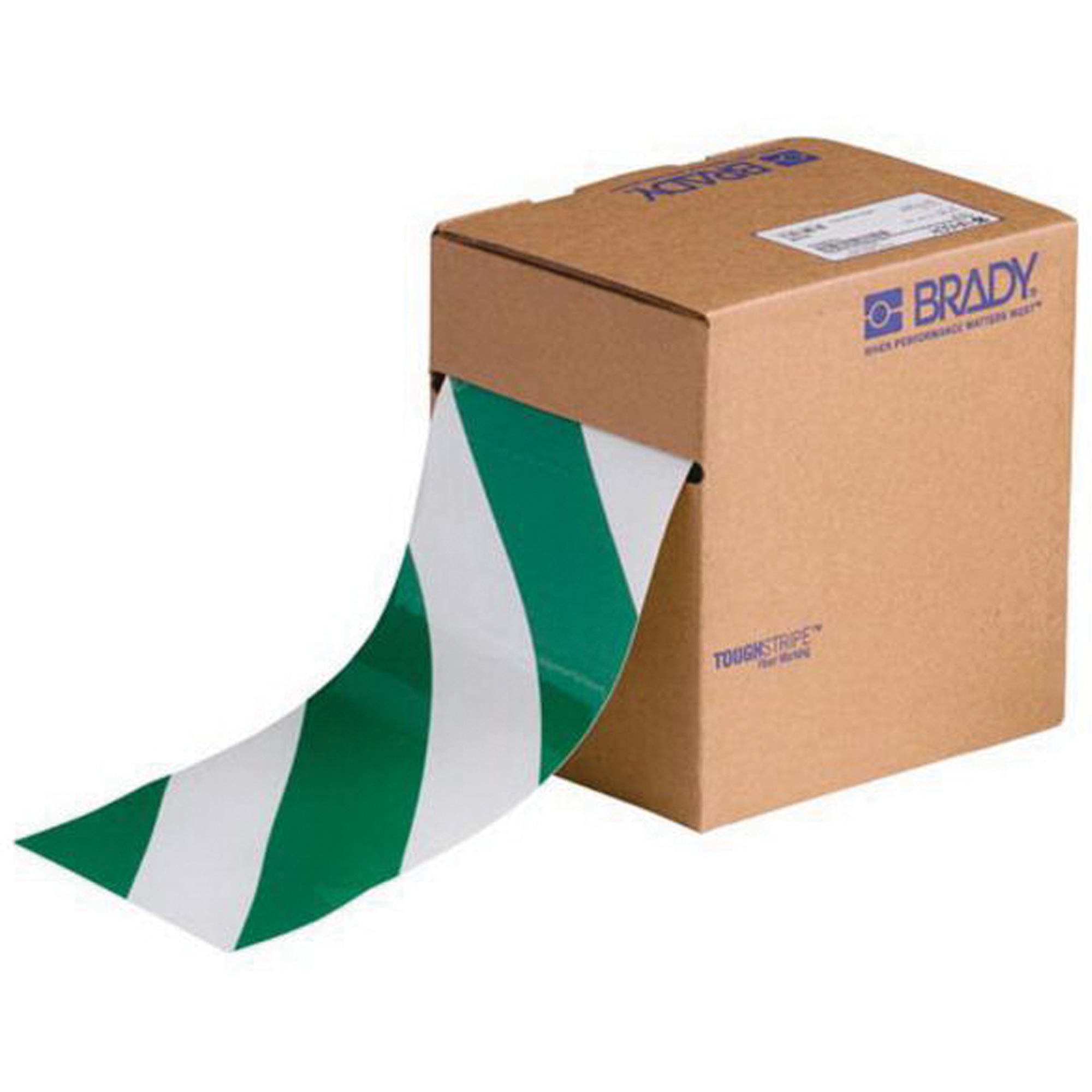Ruban de marquage pour planchers ToughStripeMD, 3" x 100', Polyester, Vert et blanc
