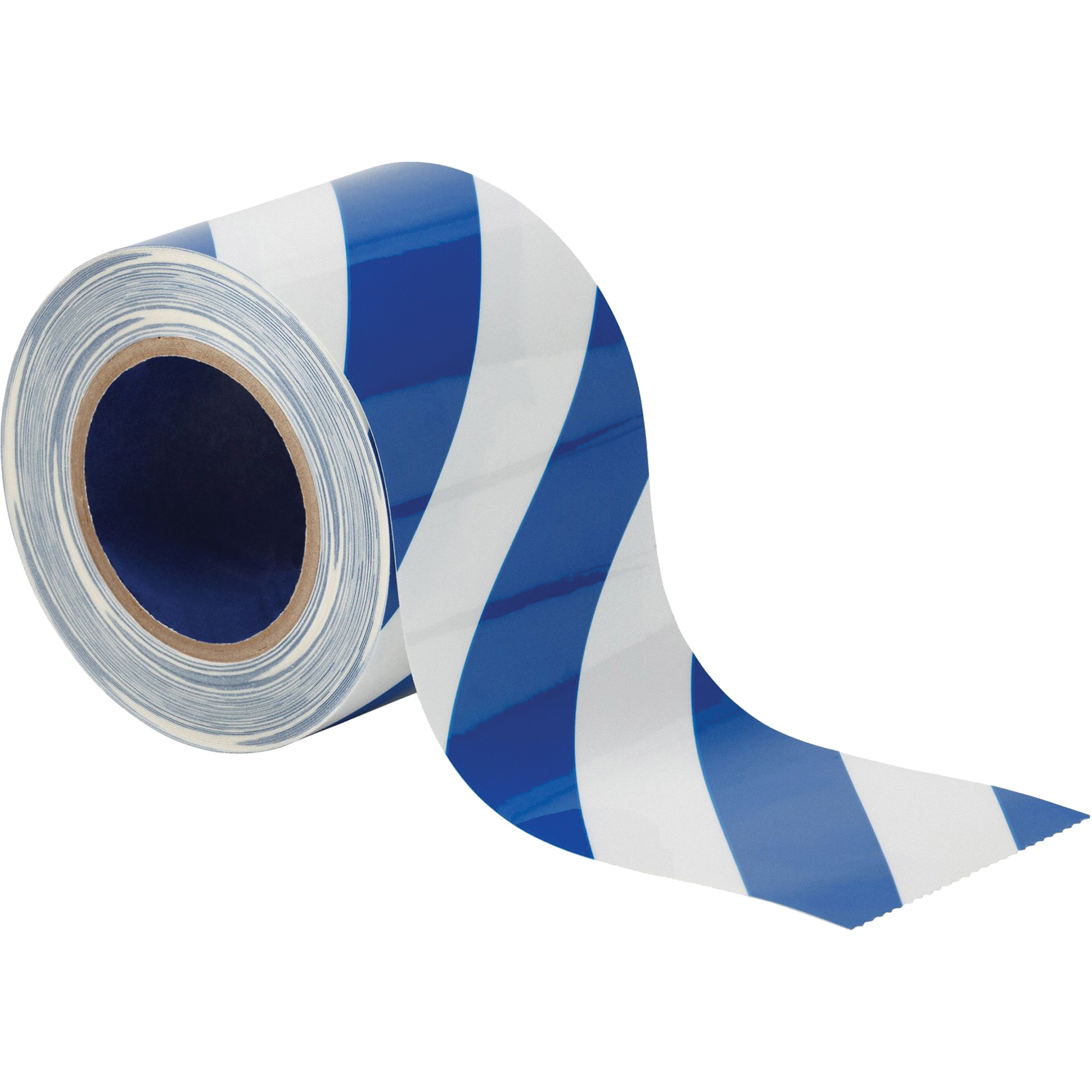 Ruban de marquage pour planchers ToughStripeMD, 4" x 100', Polyester, Bleu et blanc