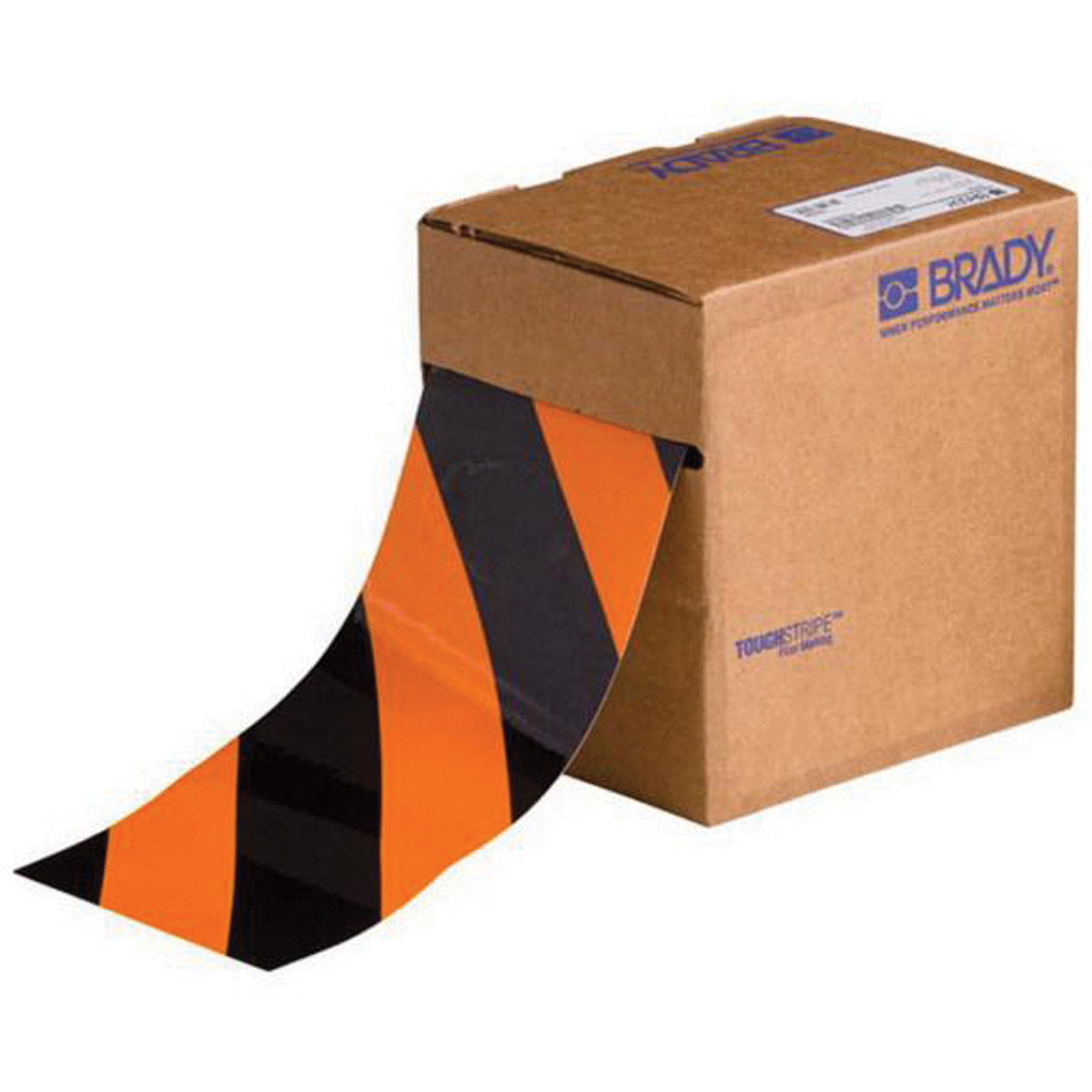 Ruban de marquage pour planchers ToughStripeMD, 4" x 100', Polyester, Noir et orange