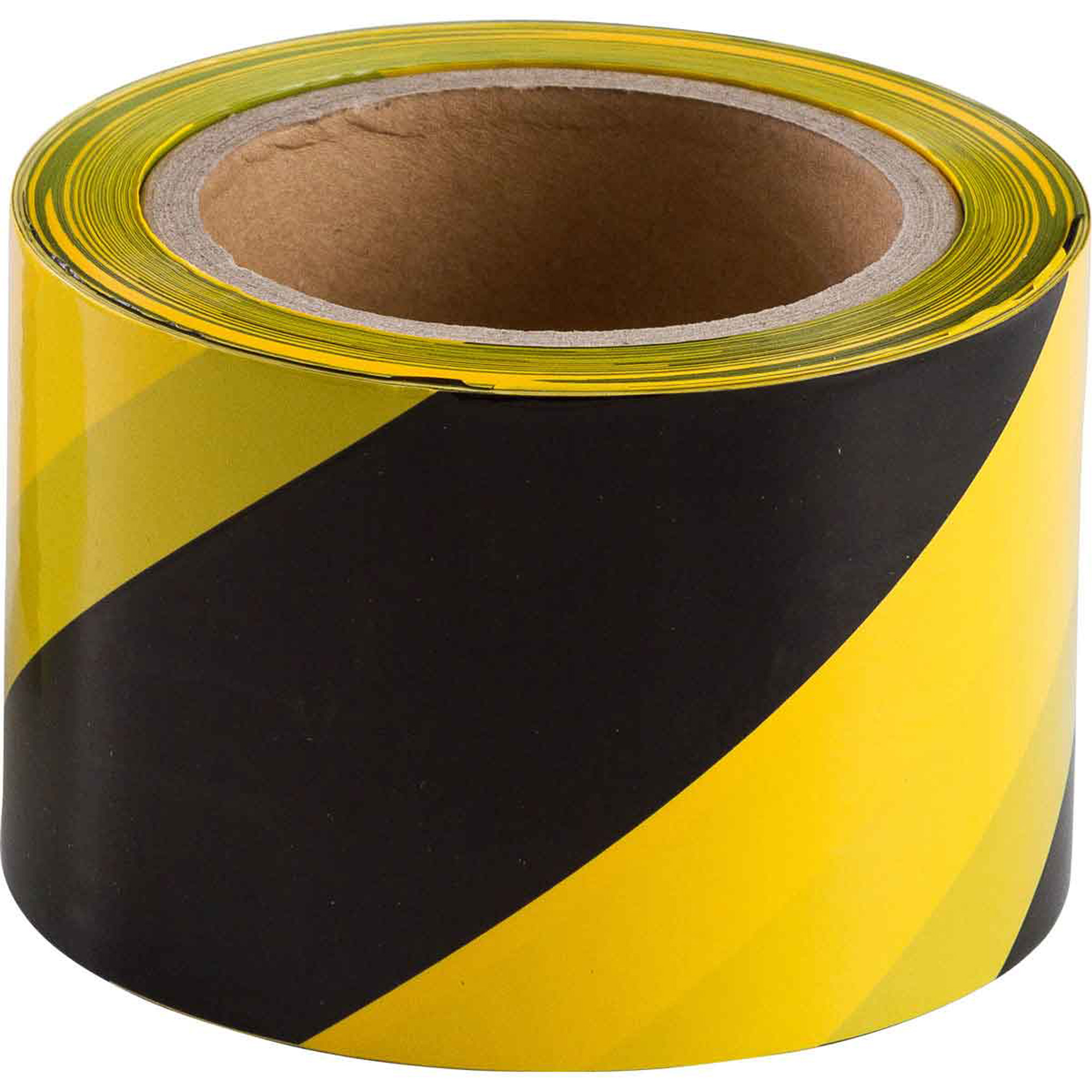 Ruban de signalisation pour barricade, 3" la x 200' lo, 3 mils, Noir sur jaune