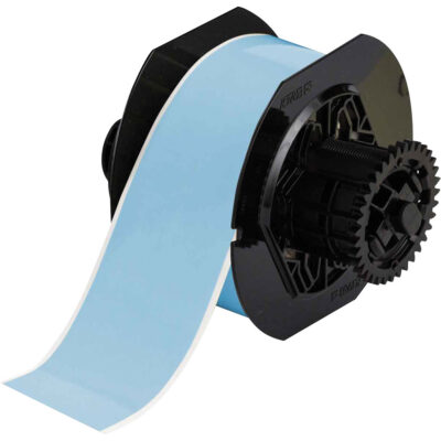 Ruban d'imprimante à faible teneur en halogénures, Polyester, Bleu, Largeur de 2,25"