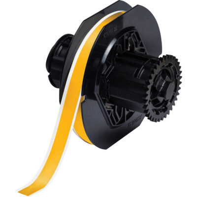 Ruban d'imprimante à faible teneur en halogénures, Polyester, Jaune, Largeur de 0,5"