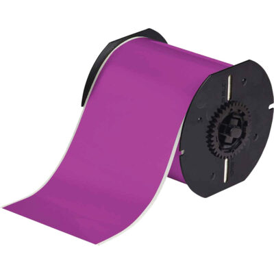 Ruban d'imprimante à faible teneur en halogénures, Polyester, Mauve, Largeur de 4"