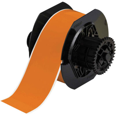 Ruban d'imprimante à faible teneur en halogénures, Polyester, Ocre, Largeur de 2,25"