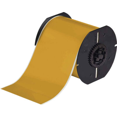 Ruban d'imprimante à faible teneur en halogénures, Polyester, Ocre, Largeur de 4"